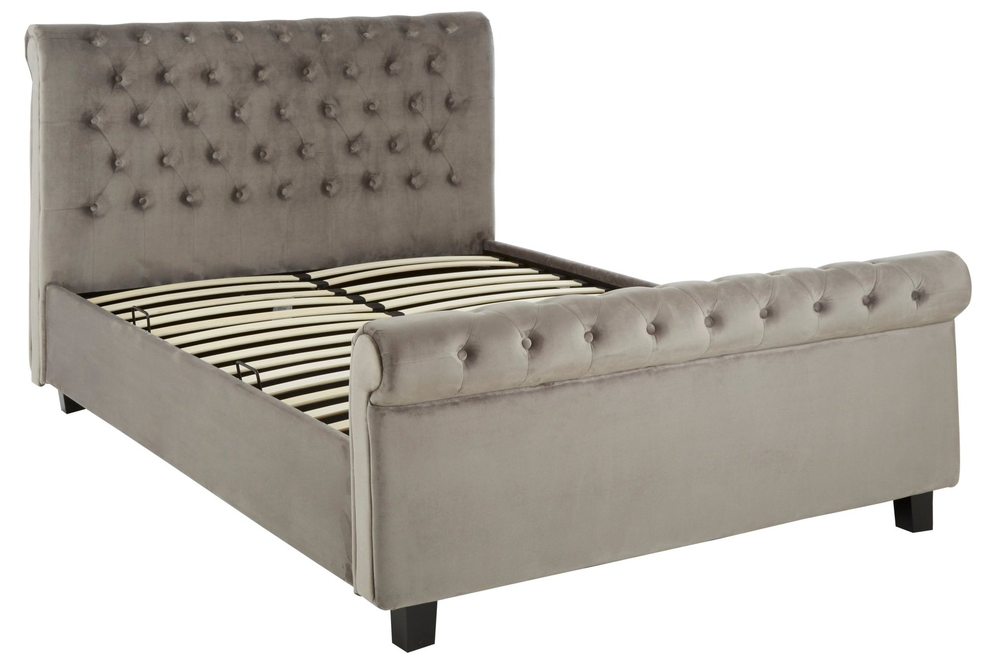 Lamont Steel Shade Kingsize Ottoman Bed - Skandi London
