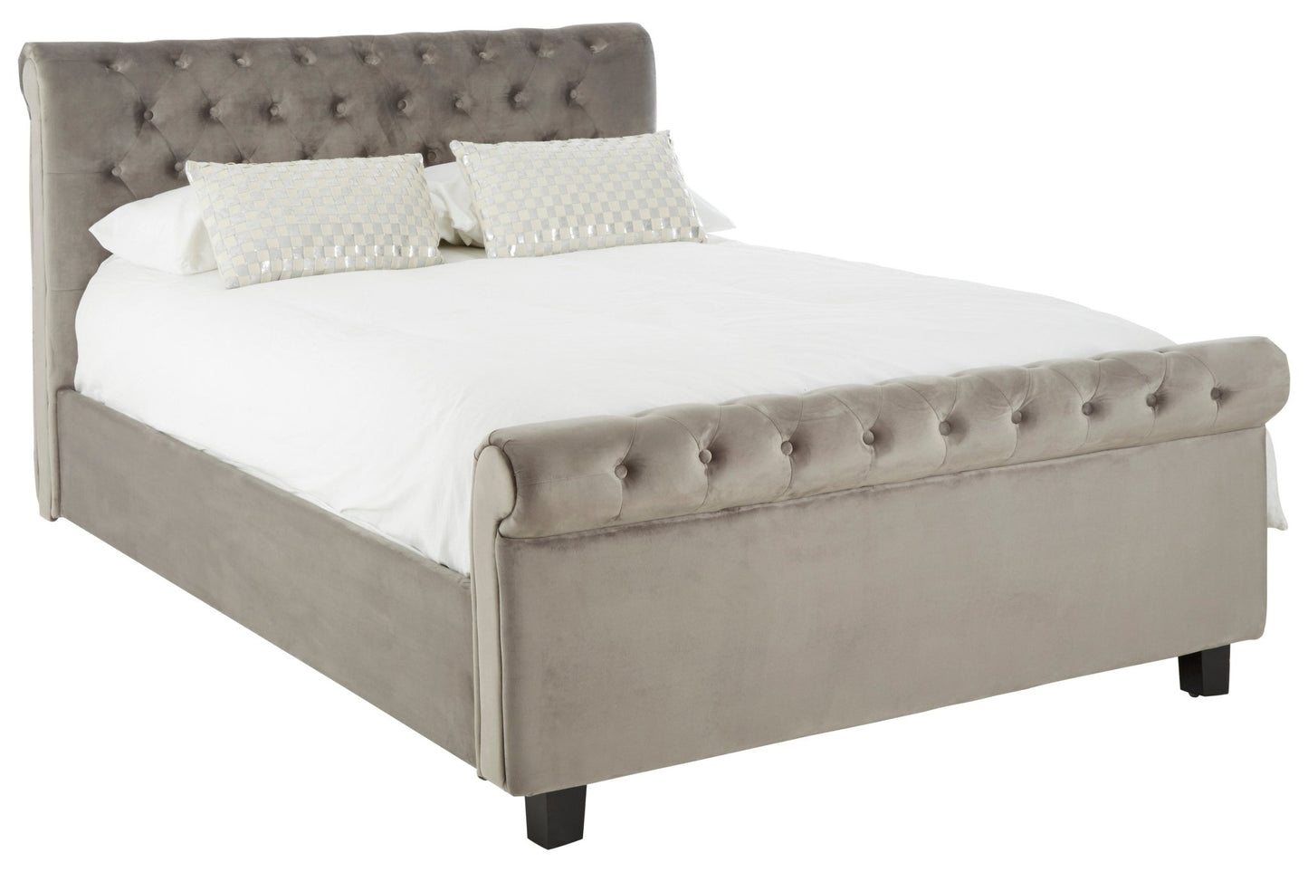 Lamont Steel Shade Kingsize Ottoman Bed - Skandi London