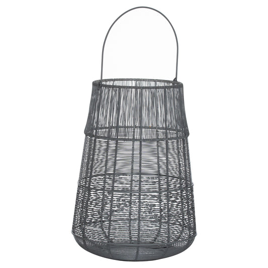 Skandi London Large Wire Silver And Grey Glowray Conical Lantern - Skandi London