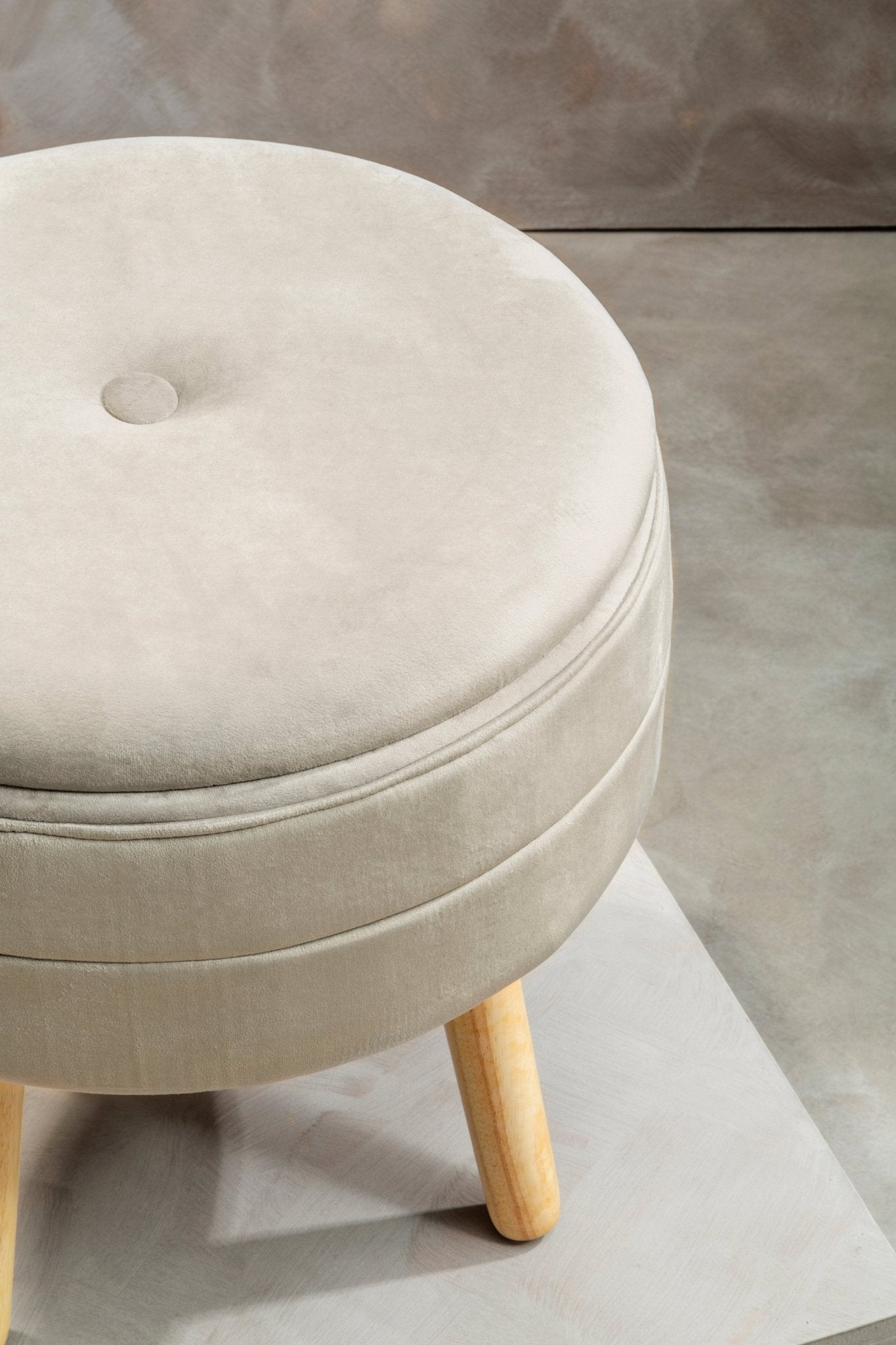 Gunhilda Mink Velvet Stool - Skandi London