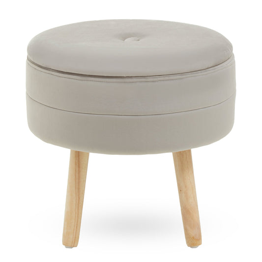 Gunhilda Mink Velvet Stool - Skandi London