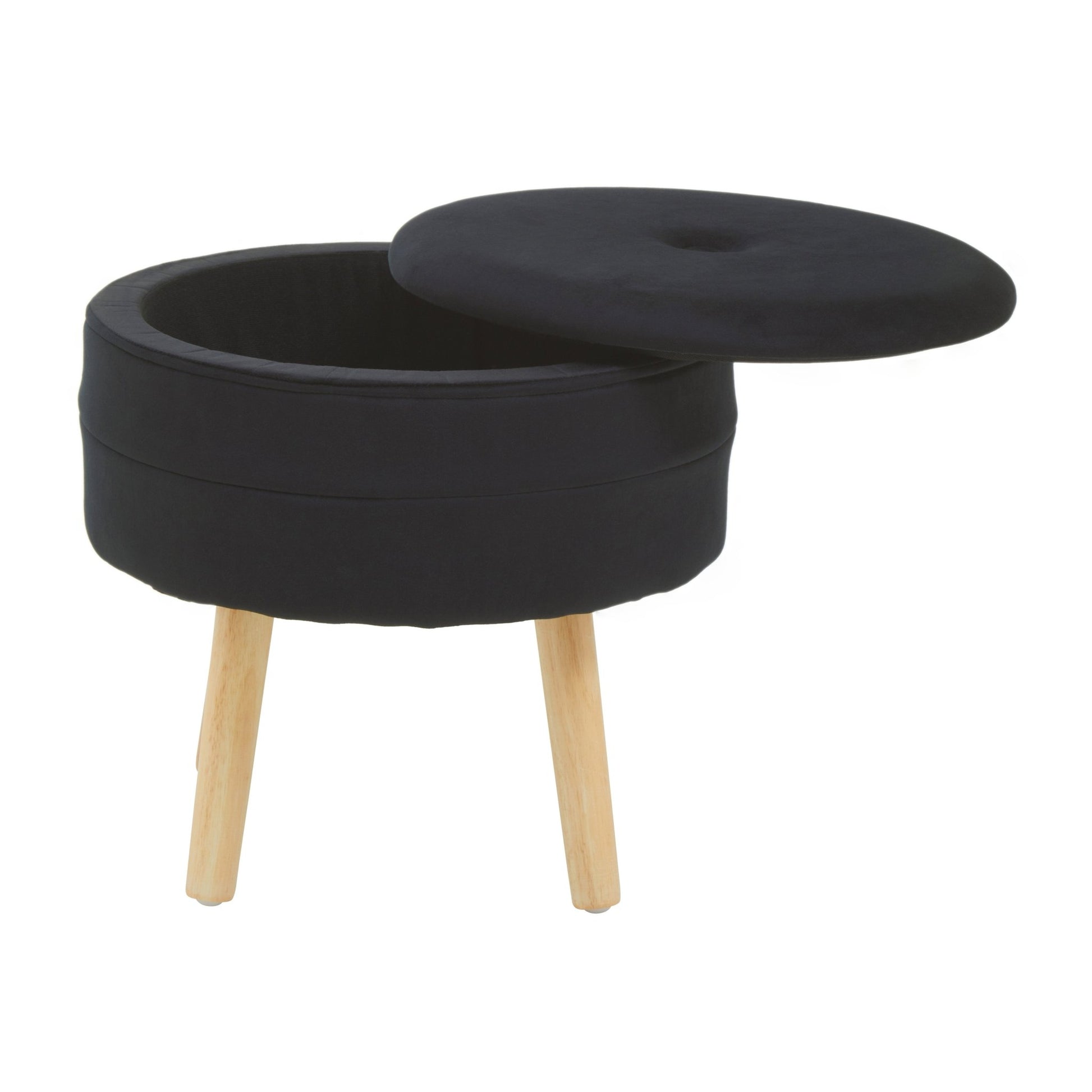 Gunhilda Black Velvet Stool - Skandi London