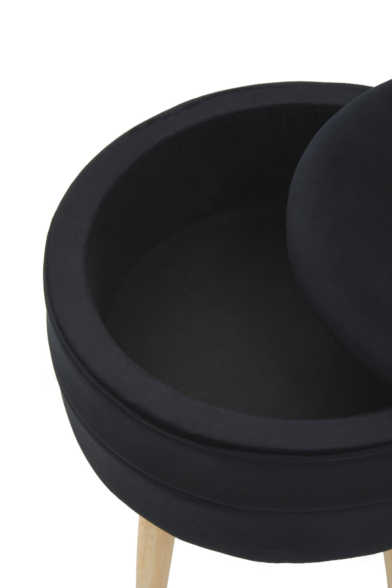 Gunhilda Black Velvet Stool - Skandi London