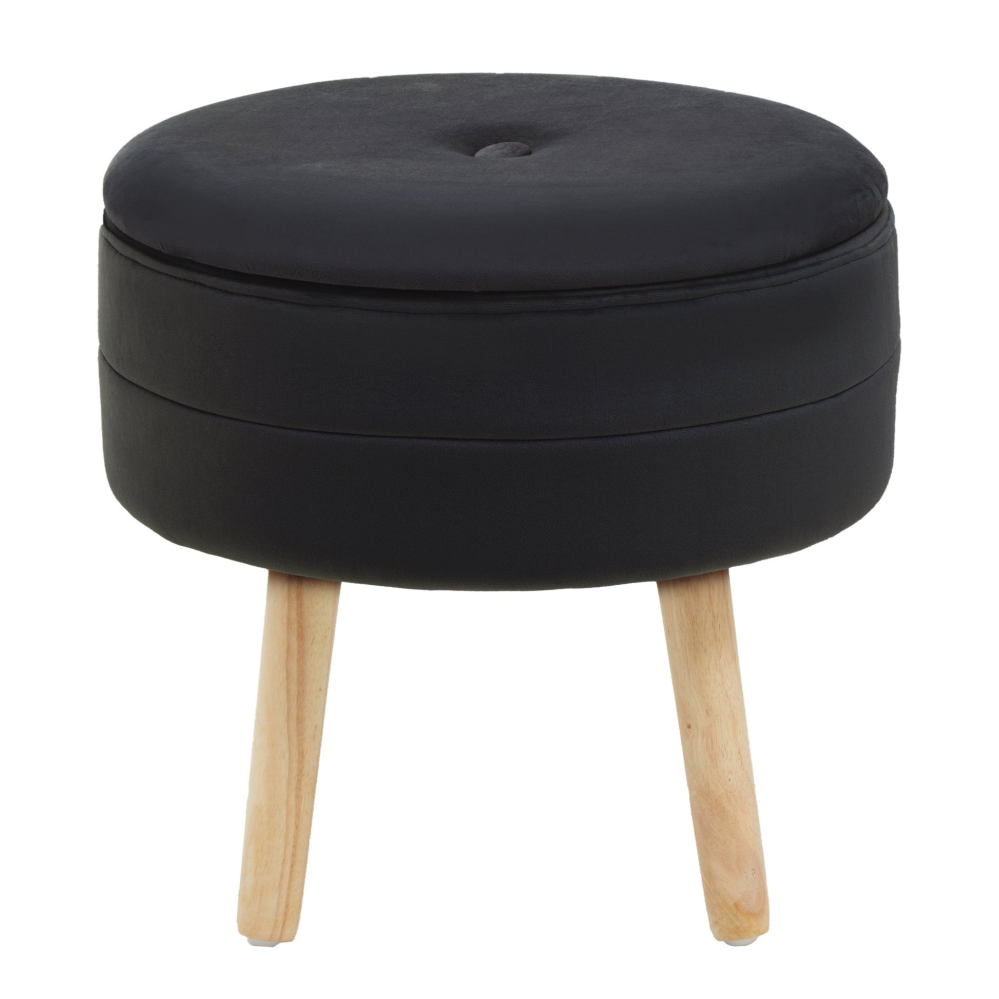 Gunhilda Black Velvet Stool - Skandi London
