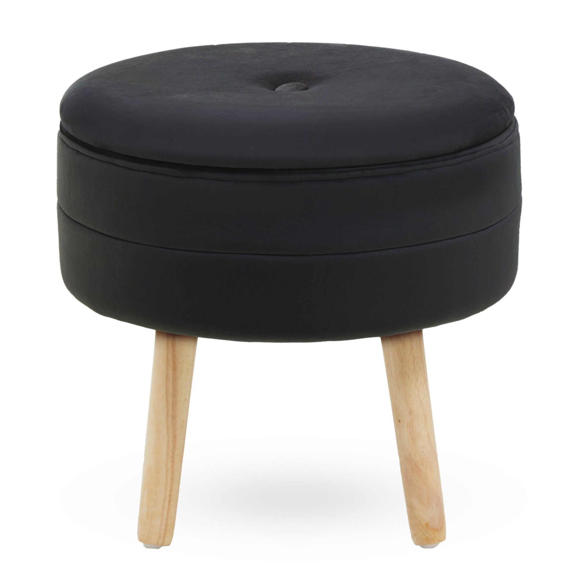 Gunhilda Black Velvet Stool - Skandi London