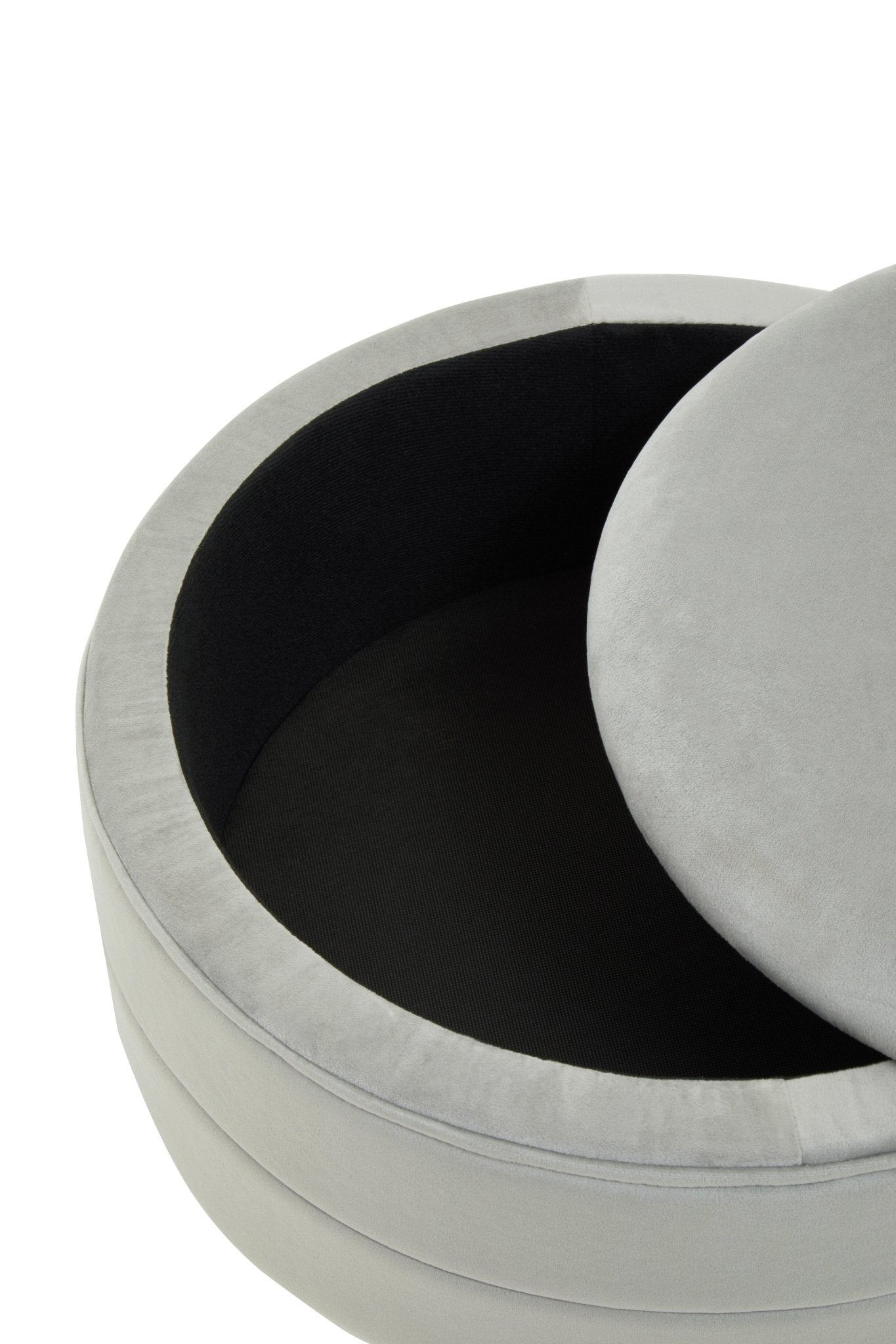 Gunhilda Grey Velvet Stool - Skandi London