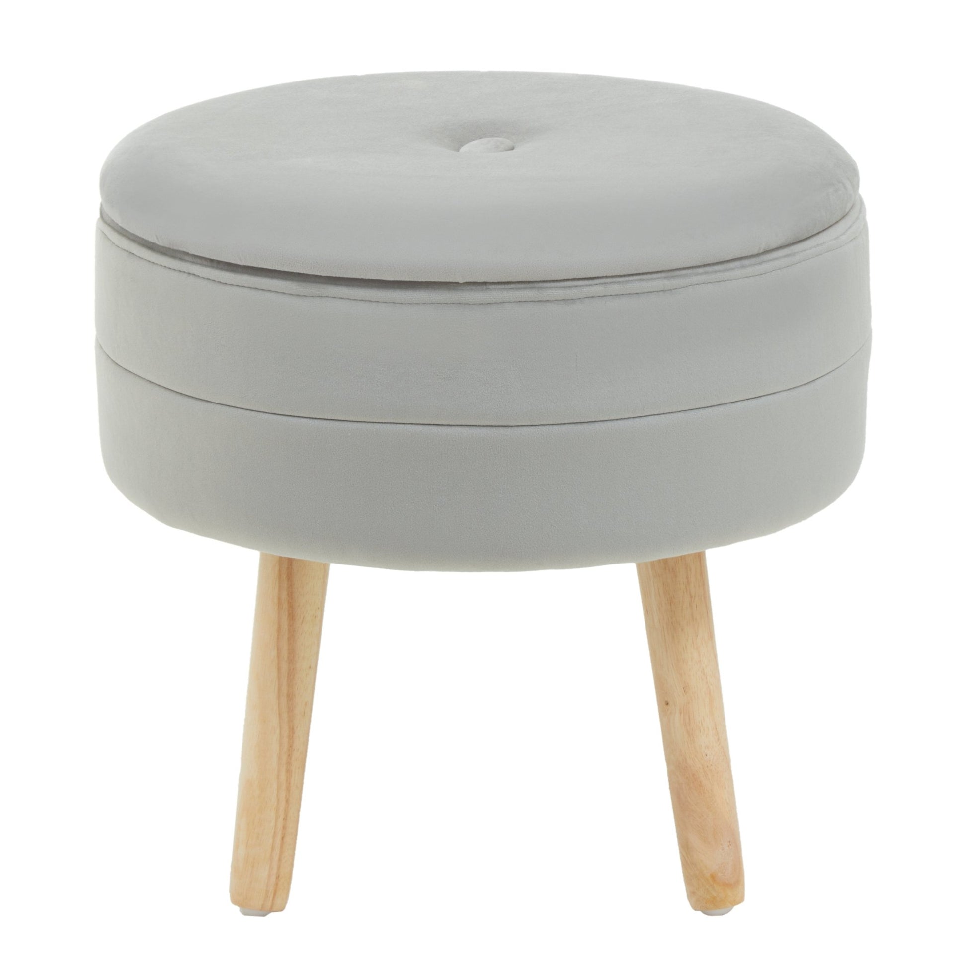 Gunhilda Grey Velvet Stool - Skandi London