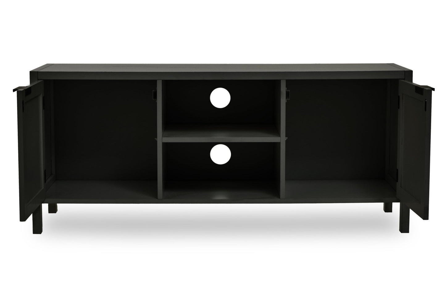 Olaf Black Wood Media Unit - Skandi London