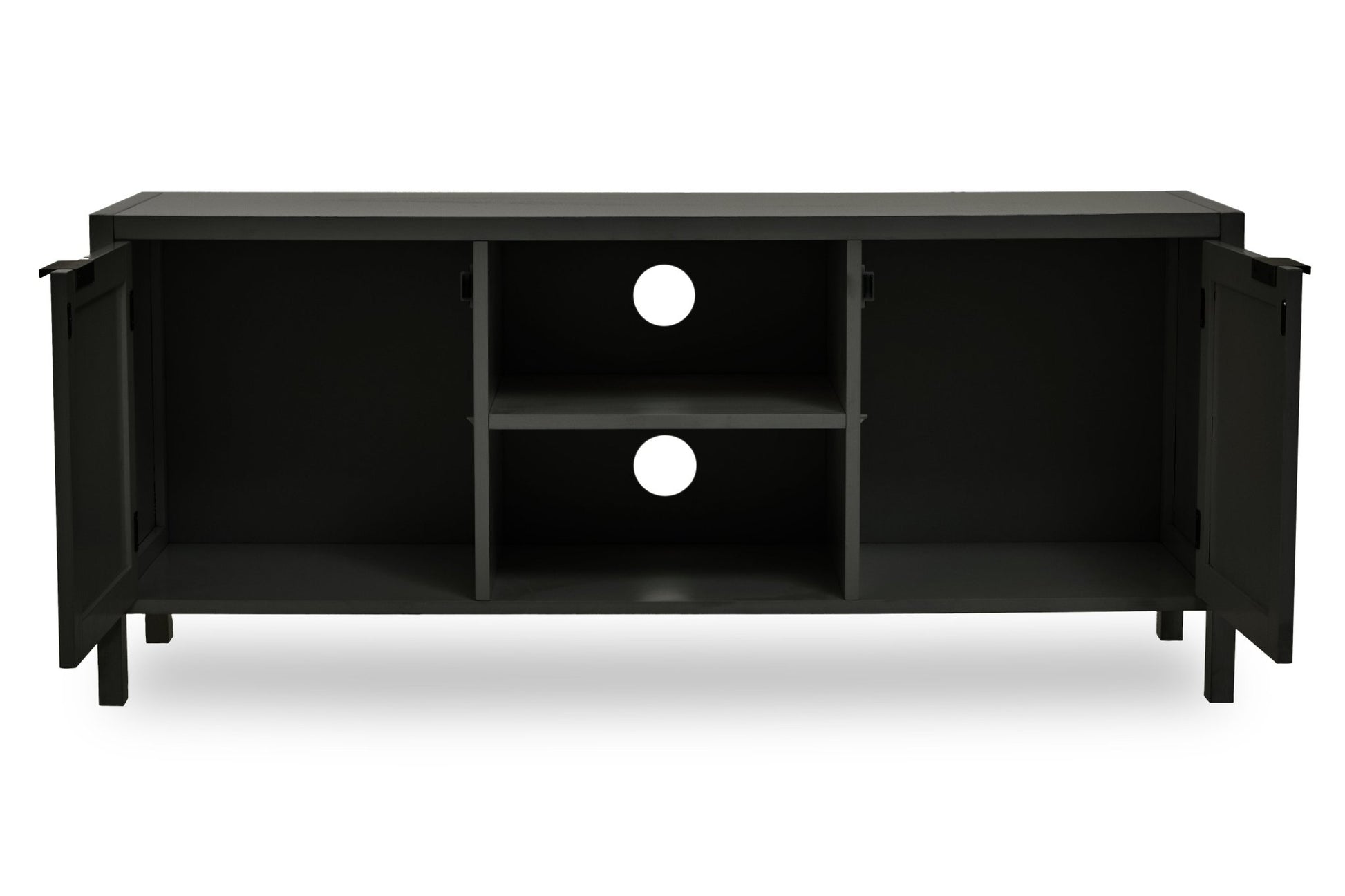 Olaf Black Wood Media Unit - Skandi London