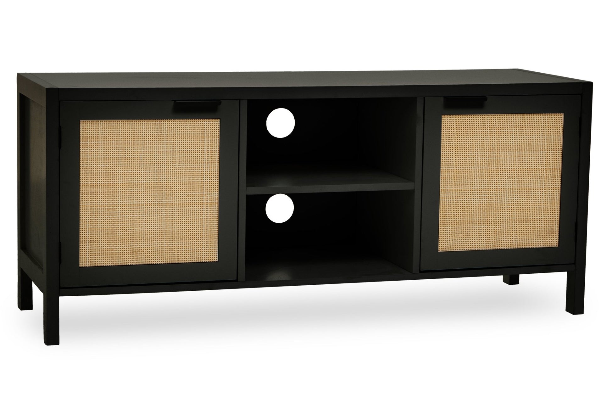Olaf Black Wood Media Unit - Skandi London