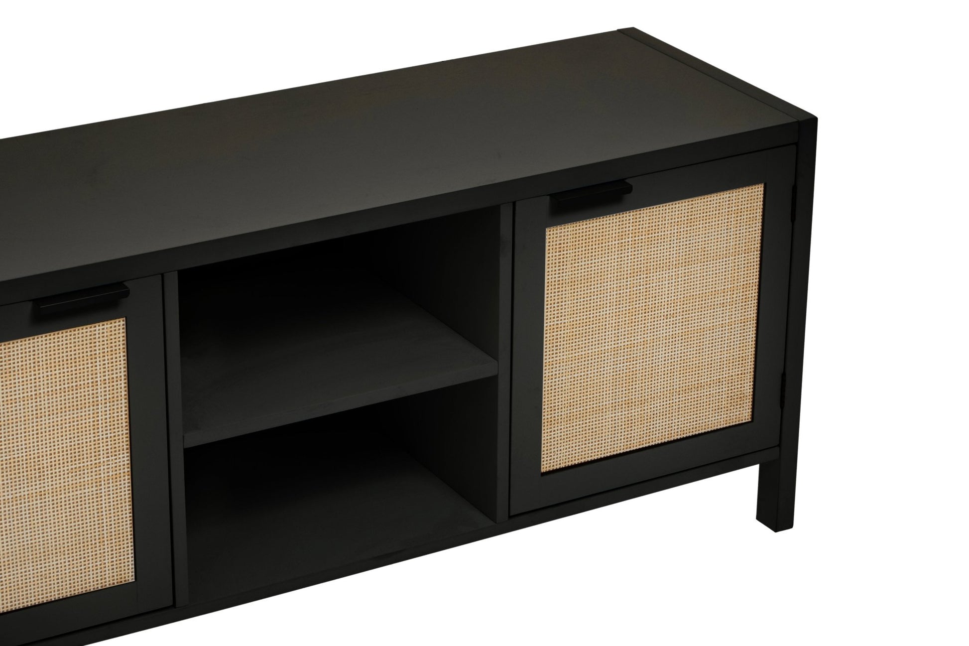 Olaf Black Wood Media Unit - Skandi London