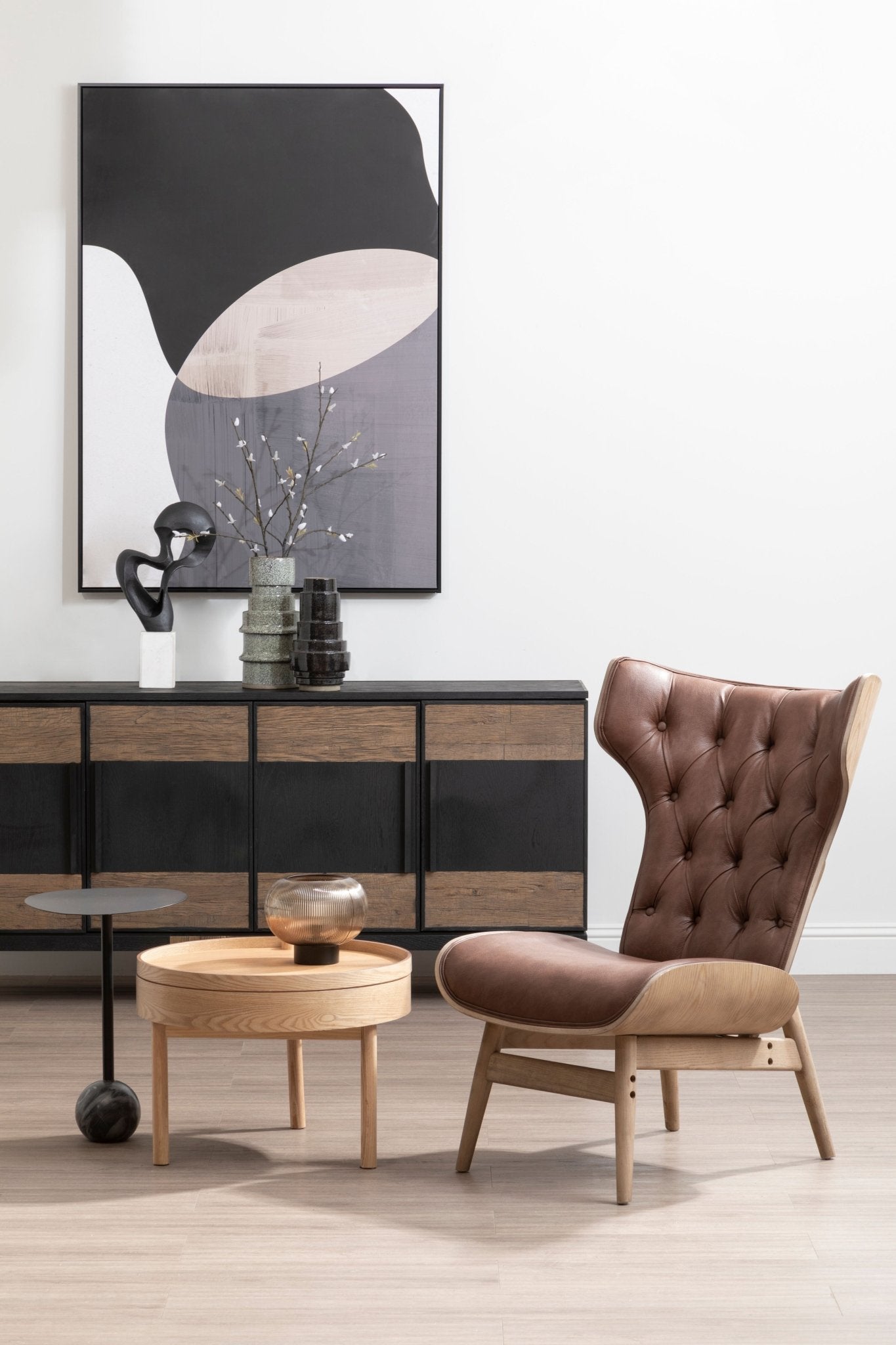 Roscoe Revolving Top Side Table - Skandi London