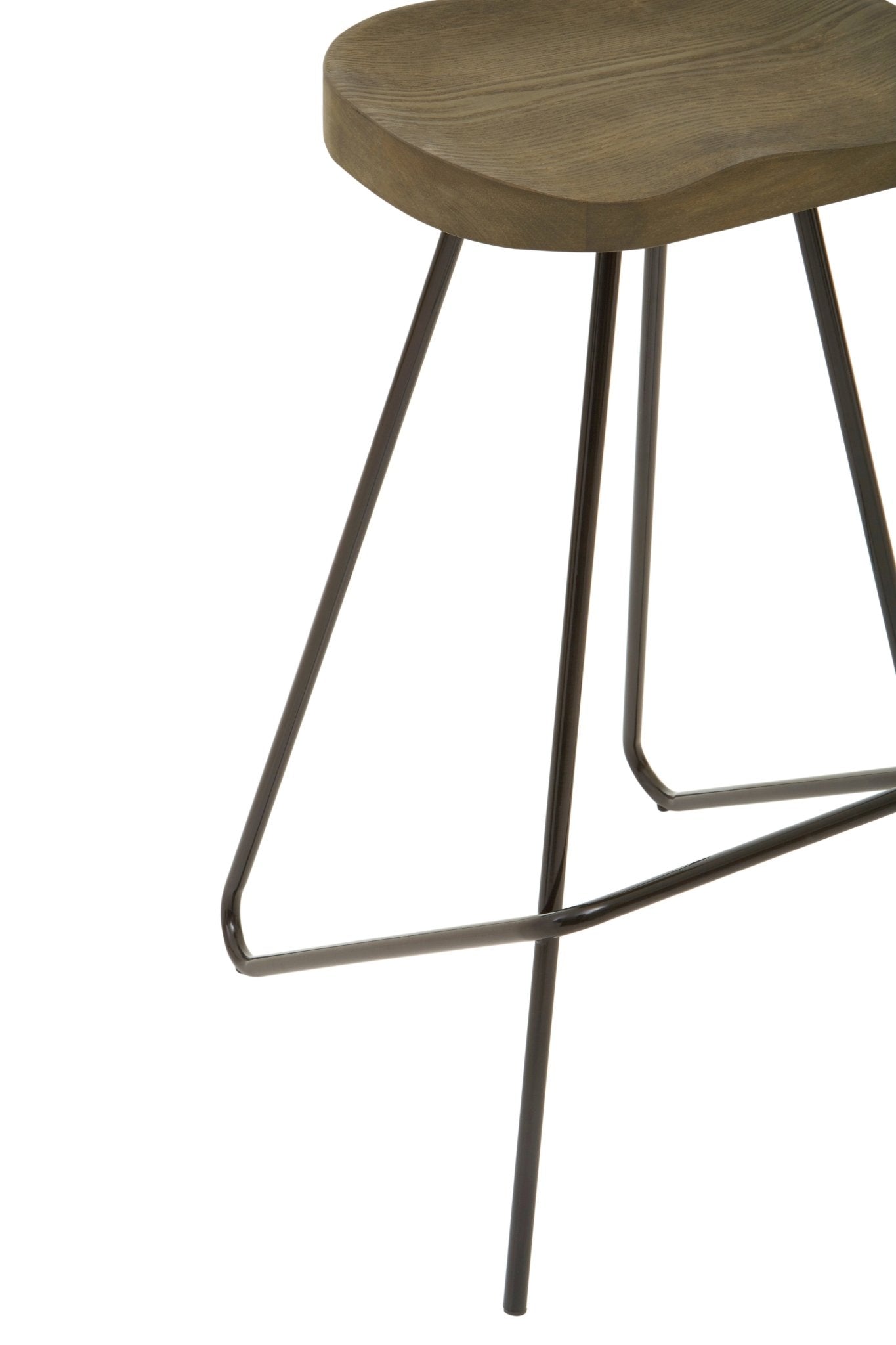 Dahlia Elm Wood Bar Stool - Skandi London