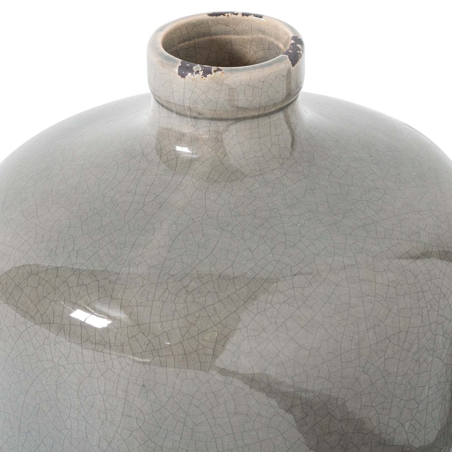 Kajaani Grey Glazed Eve Vase - Skandi London