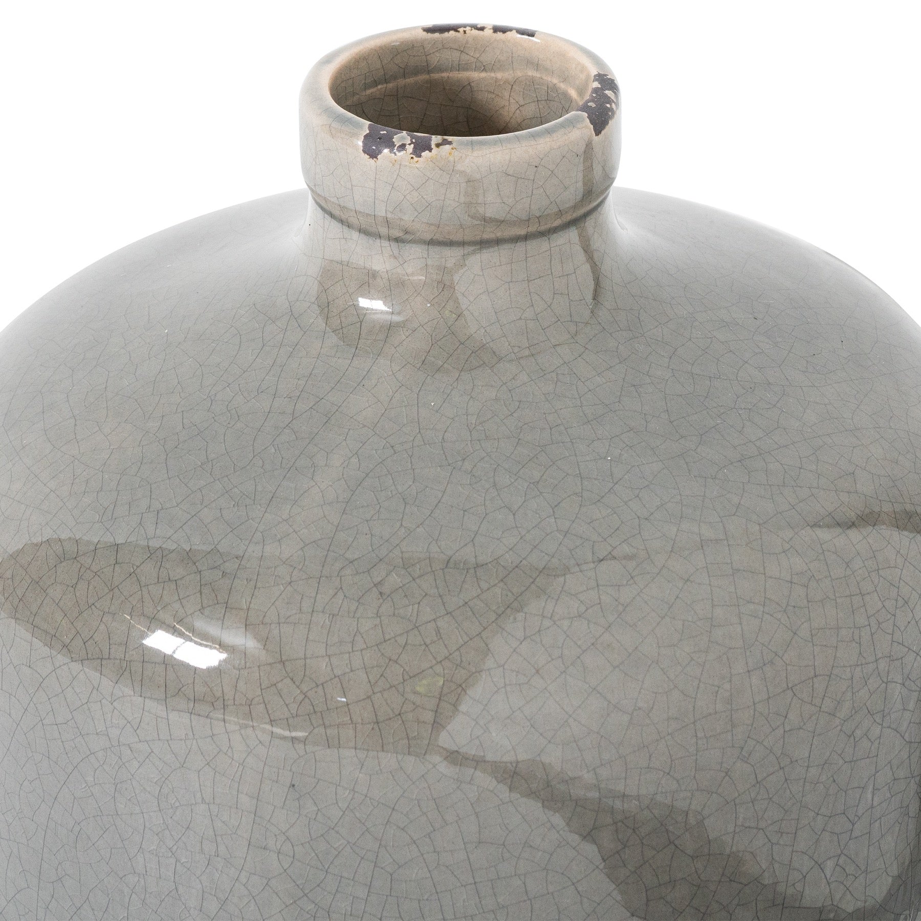 Kajaani Grey Glazed Eve Vase - Skandi London