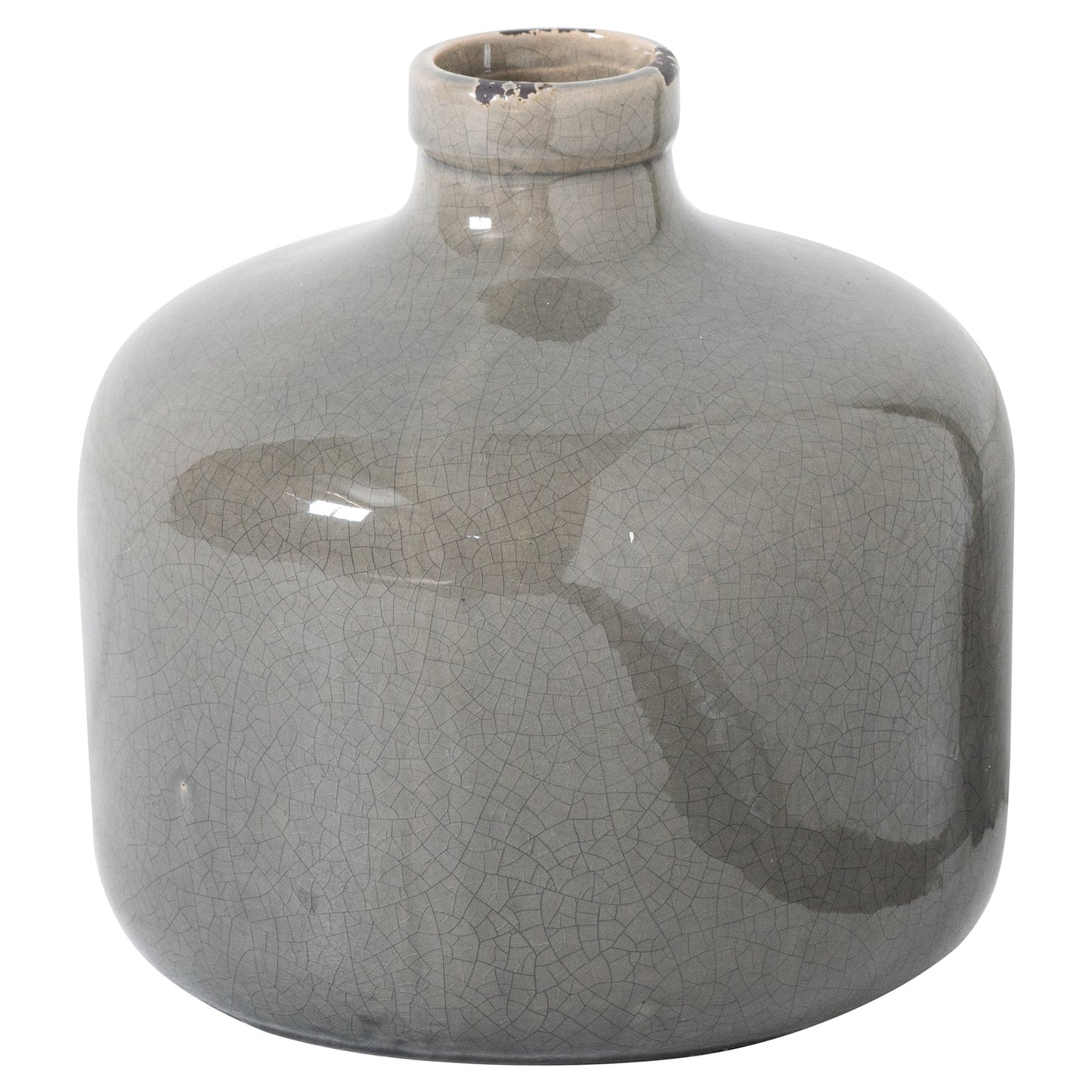 Kajaani Grey Glazed Eve Vase - Skandi London