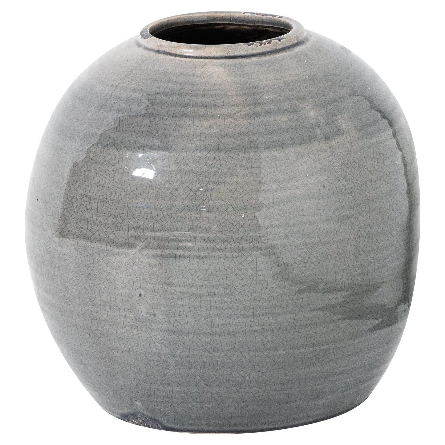 Kajaani Grey Glazed Tiber Vase - Skandi London