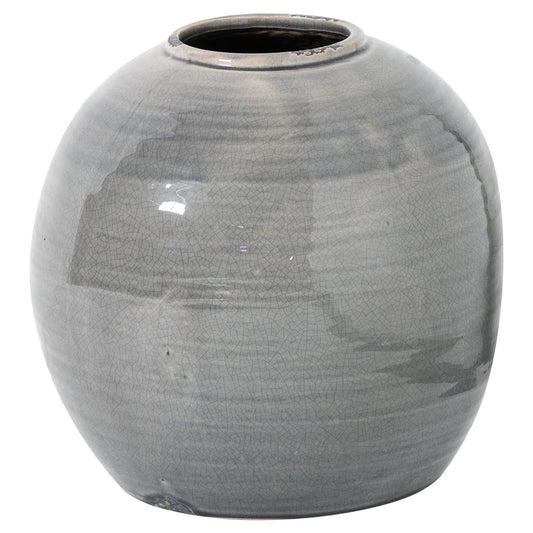 Kajaani Grey Glazed Tiber Vase - Skandi London