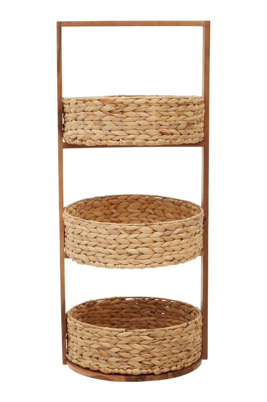 Anneli 3 Tier Water Hyacinth Shelf Unit. - Skandi London