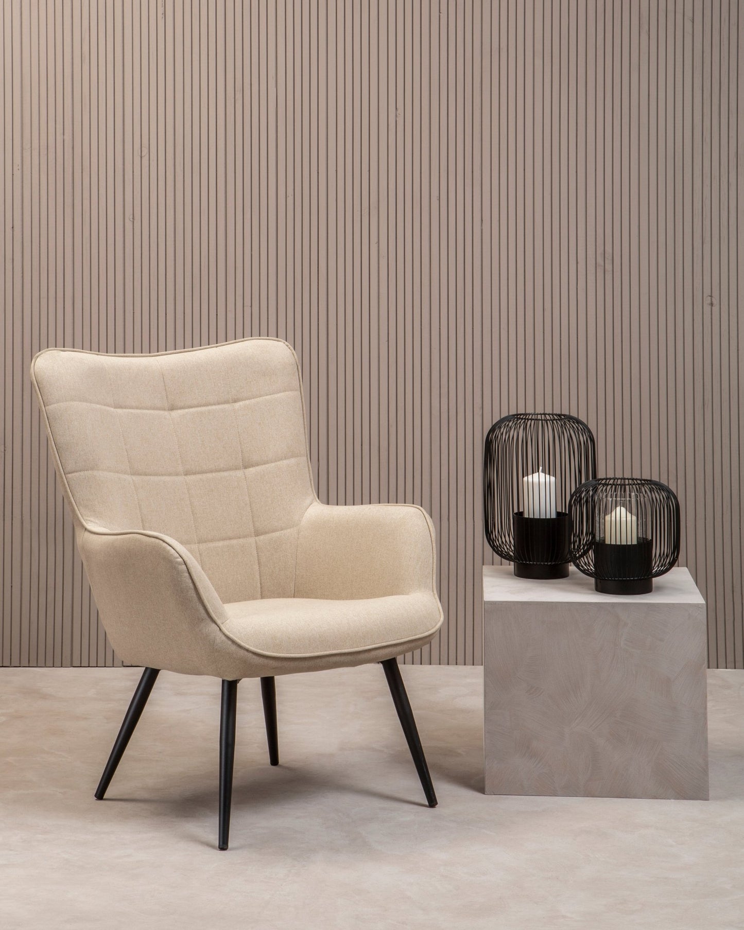 Pelle Natural Fabric Armchair - Skandi London