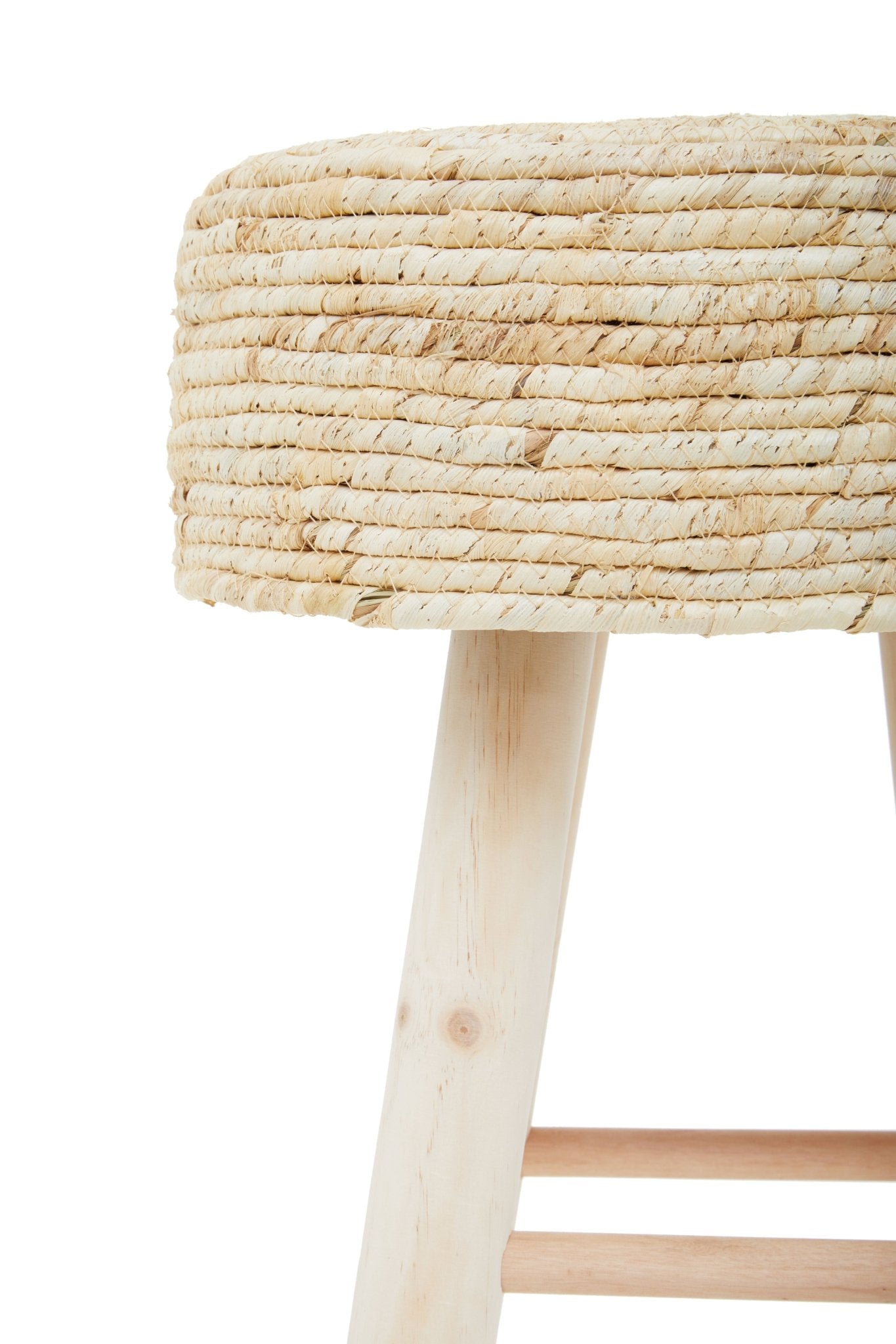 Ingmar Natural Corn Rope Stool - Skandi London