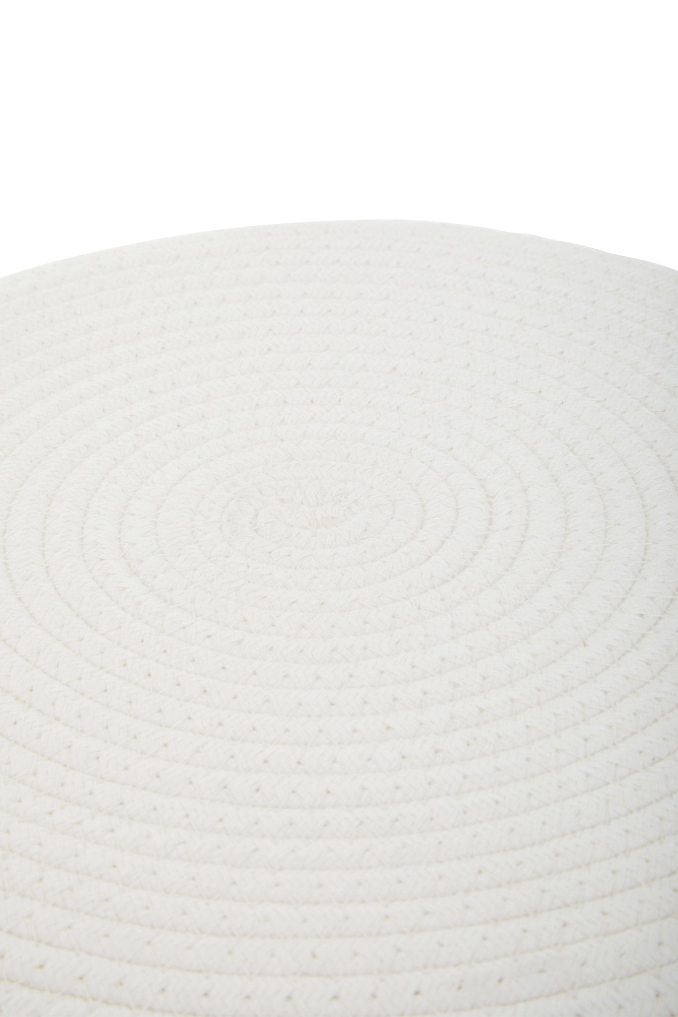 Ingmar White Cotton Rope Stool - Skandi London