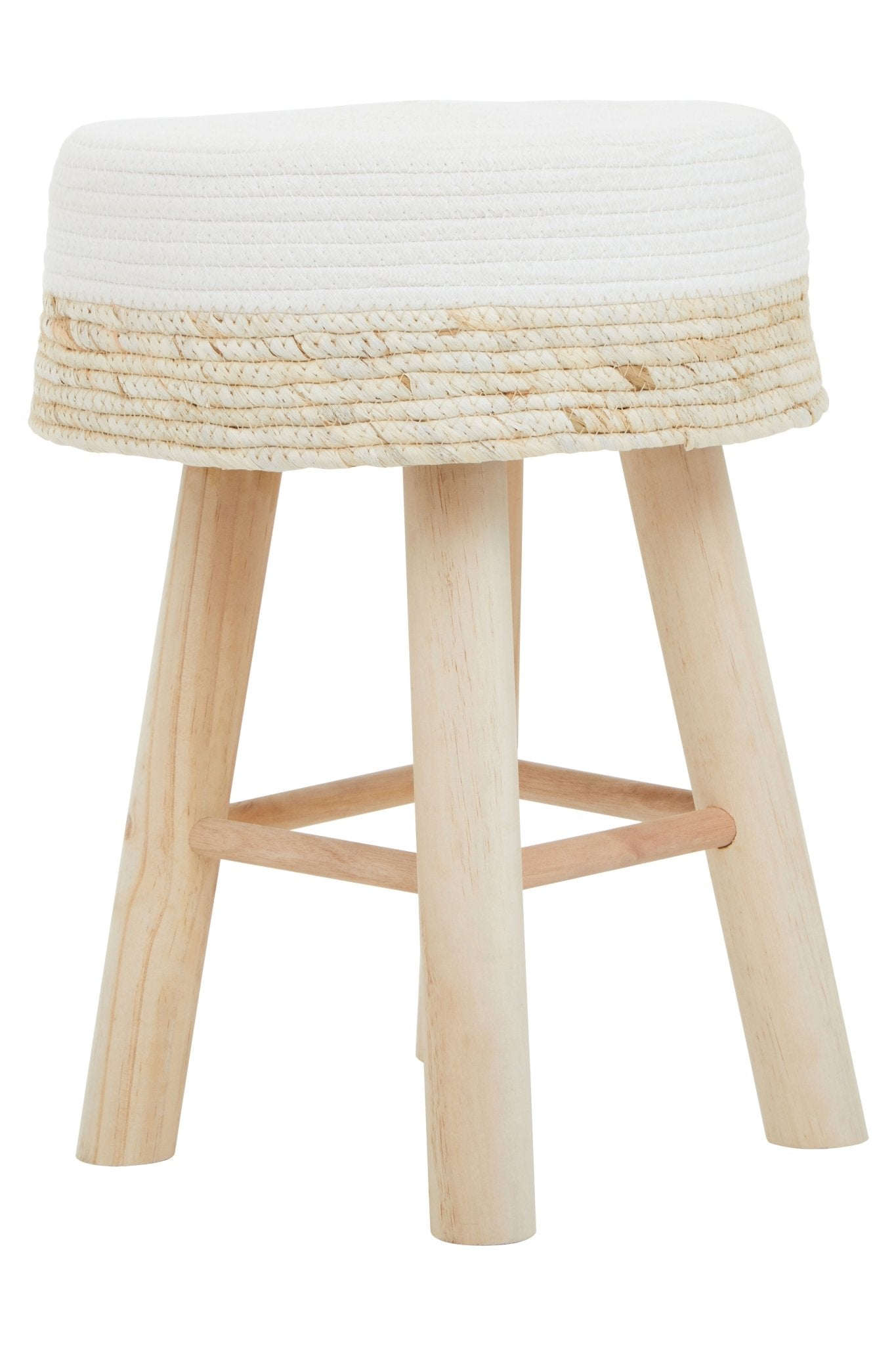 Ingmar Natural and White Stool - Skandi London