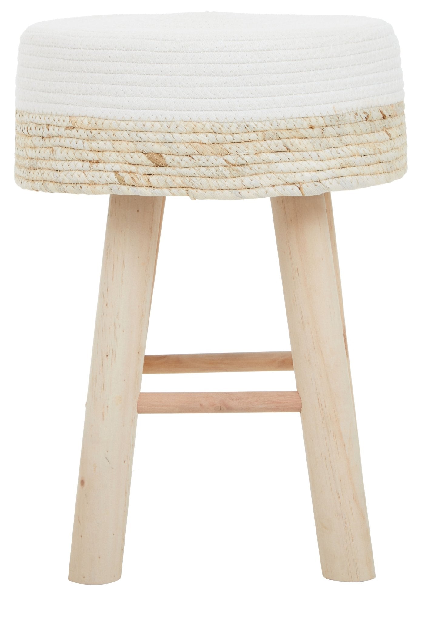 Ingmar Natural and White Stool - Skandi London