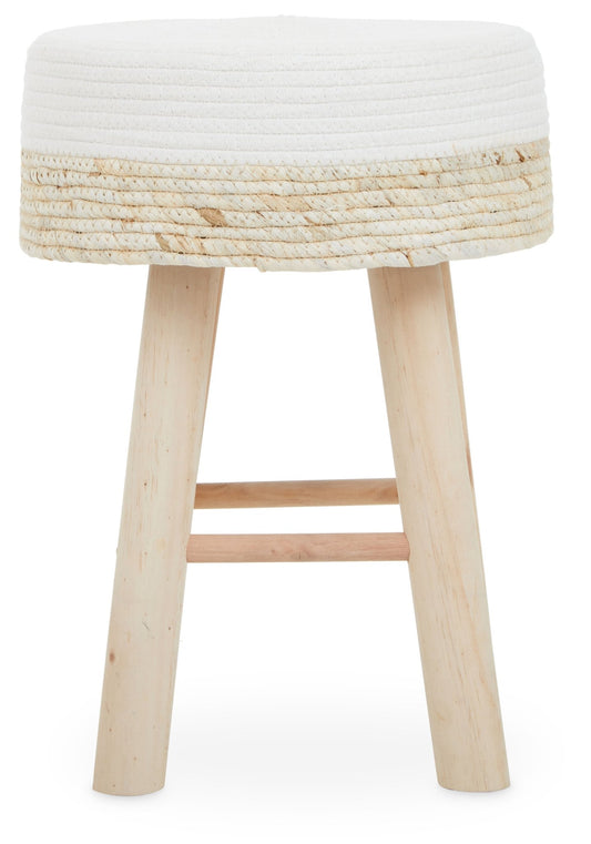 Ingmar Natural and White Stool - Skandi London