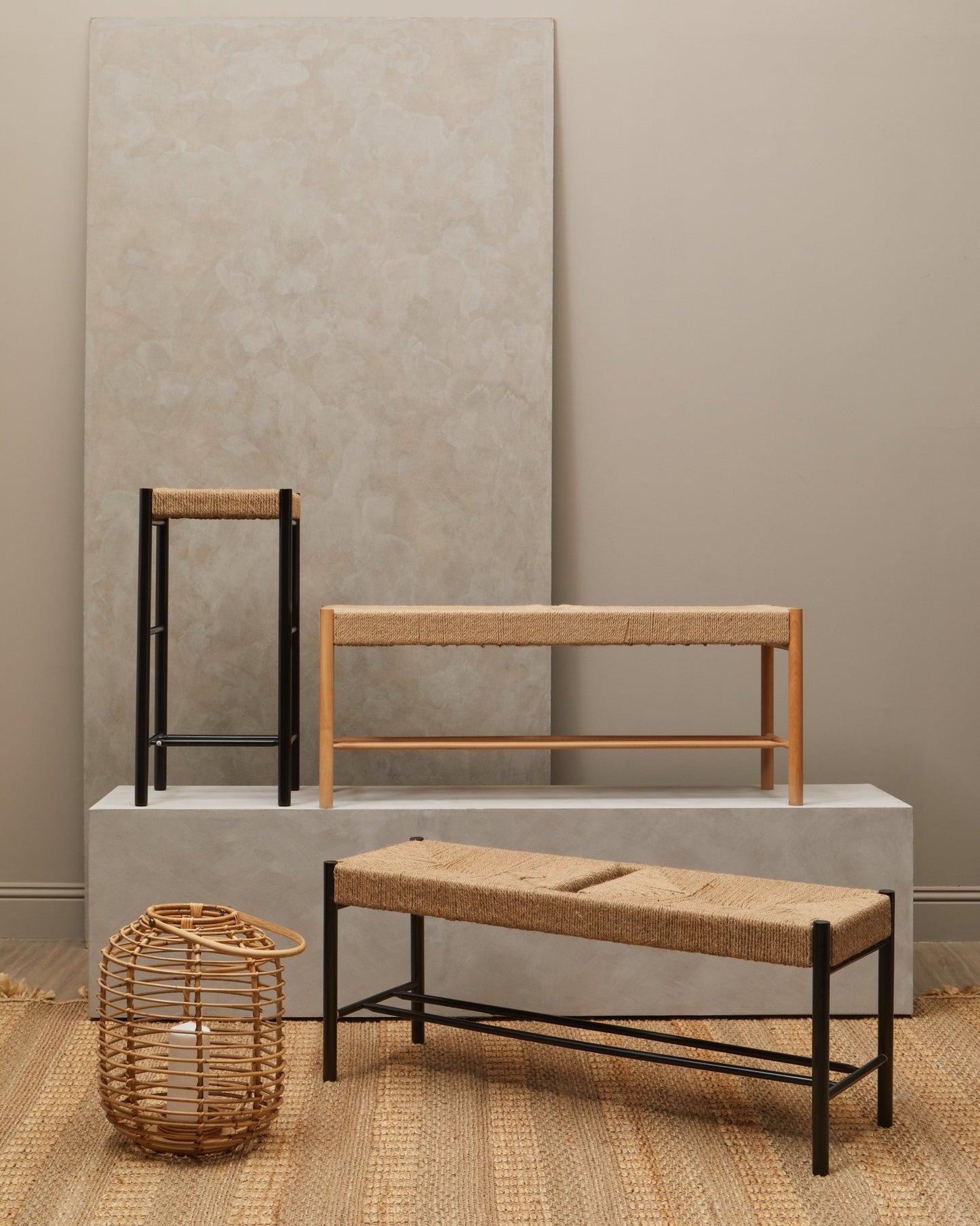 Axl Natural Wood Bench - Skandi London