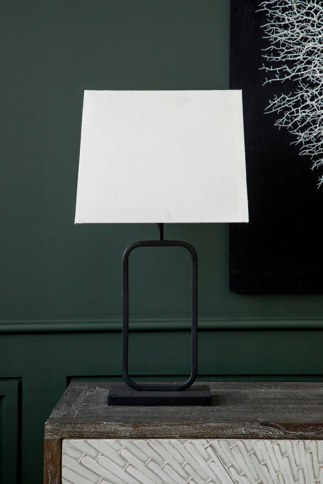 Ivarr Natural and Black Table Lamp - Skandi London