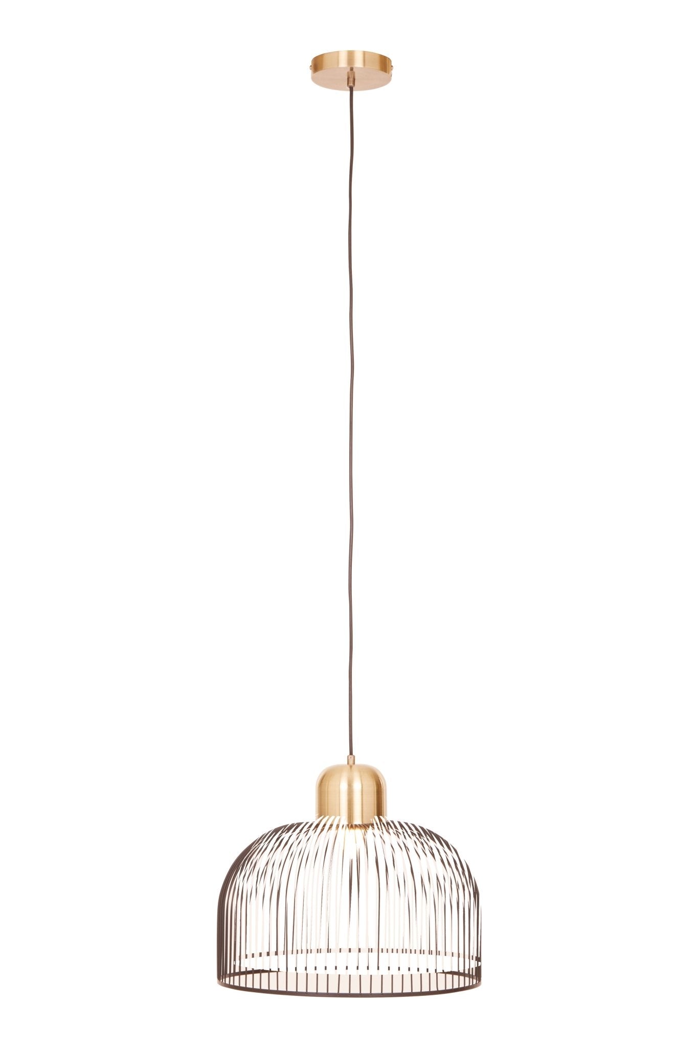 Inga Black And Antique Brass Pendant Light - Skandi London