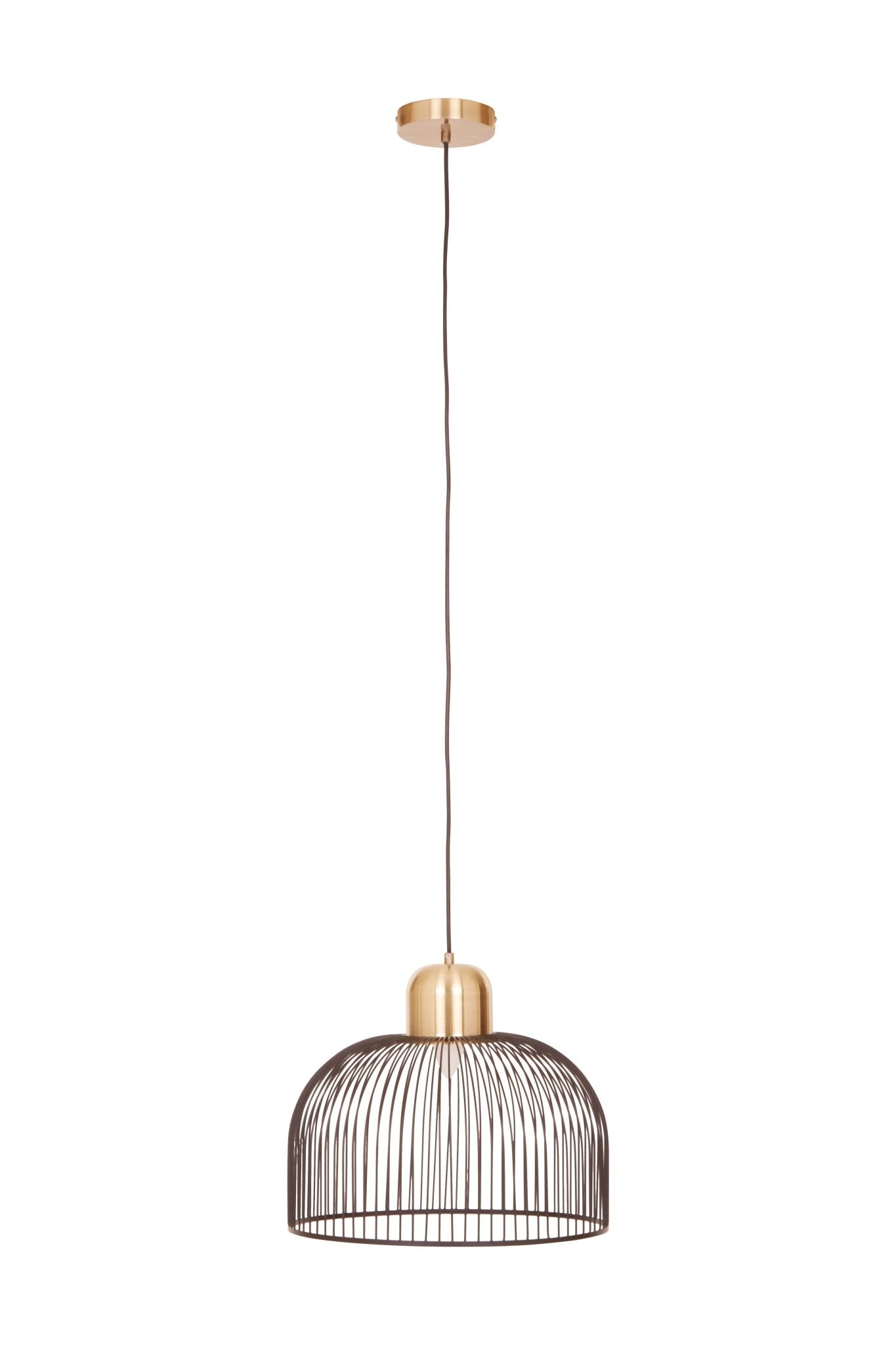 Inga Black And Antique Brass Pendant Light - Skandi London