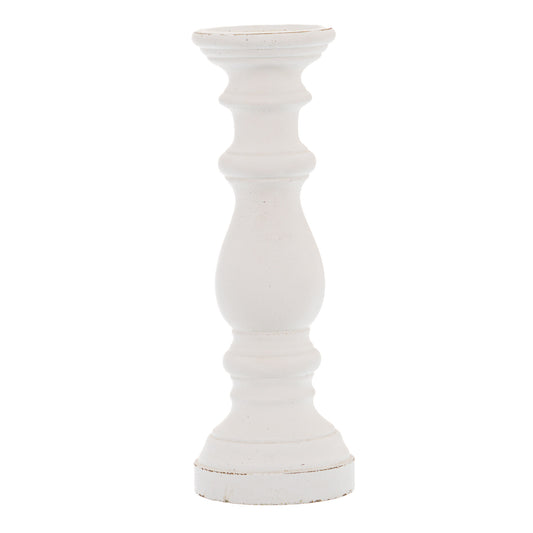 Skandi London Matt White Ceramic Column Candle Holder - Skandi London