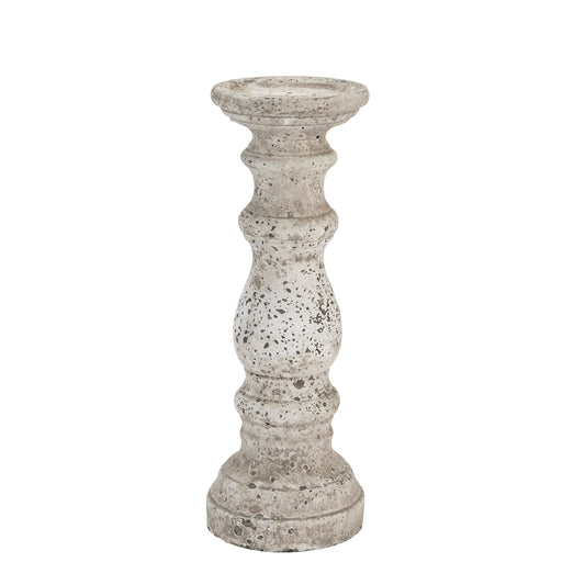 Skandi London Small Stone Ceramic Column Candle Holder - Skandi London