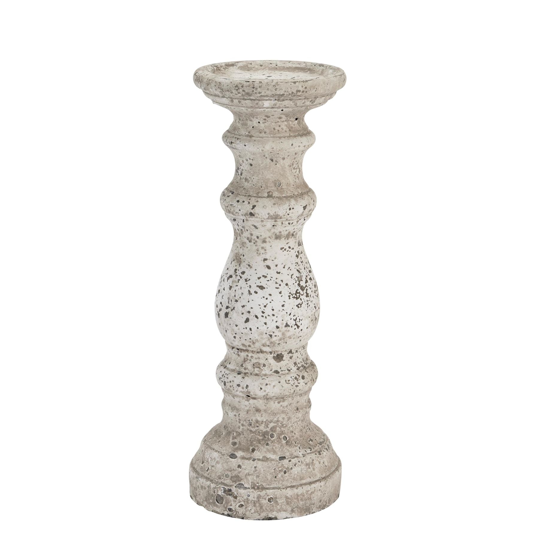 Skandi London Stone Ceramic Column Candle Holder - Skandi London