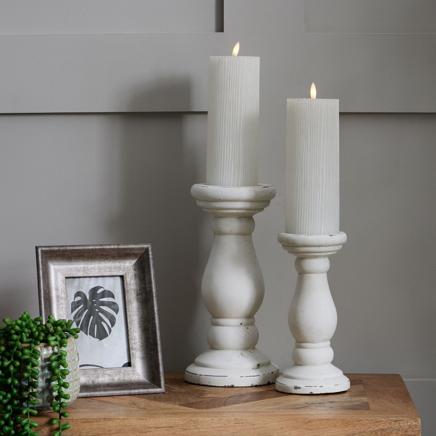 Skandi London Matt White Ceramic Candle Holder - Skandi London