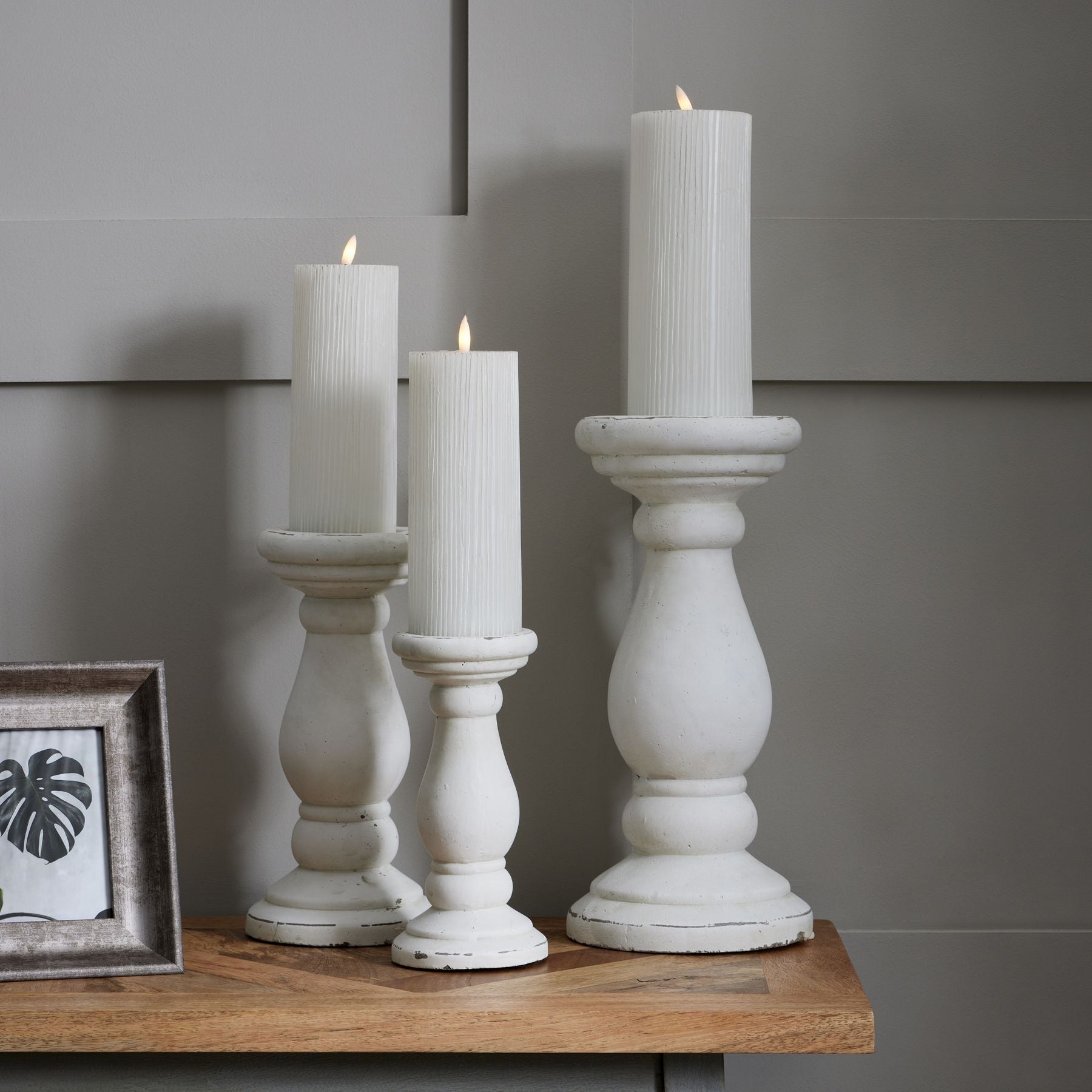 Skandi London Large Matt White Ceramic Candle Holder - Skandi London