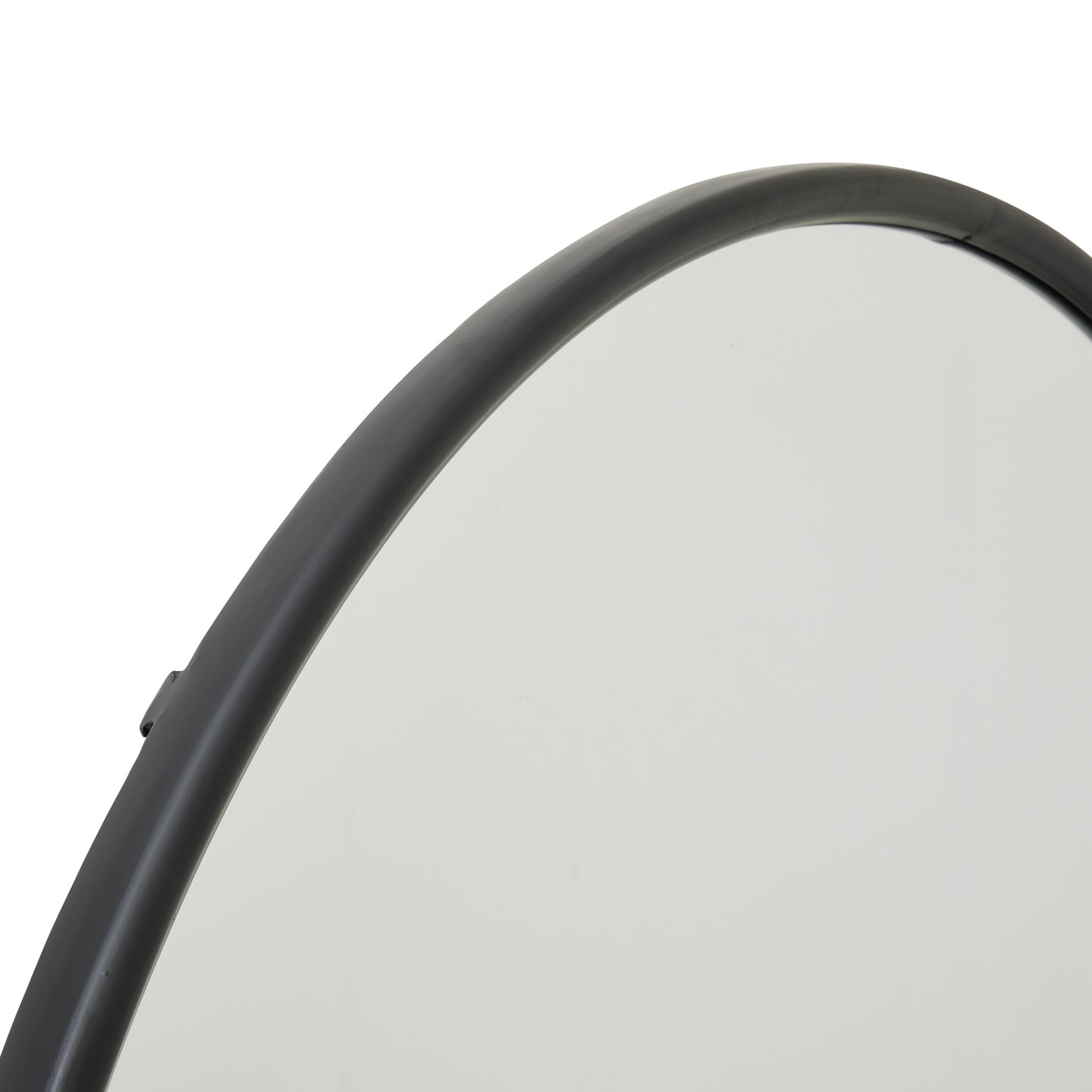 Skandi London Black Large Circular Metal Wall Mirror - Skandi London