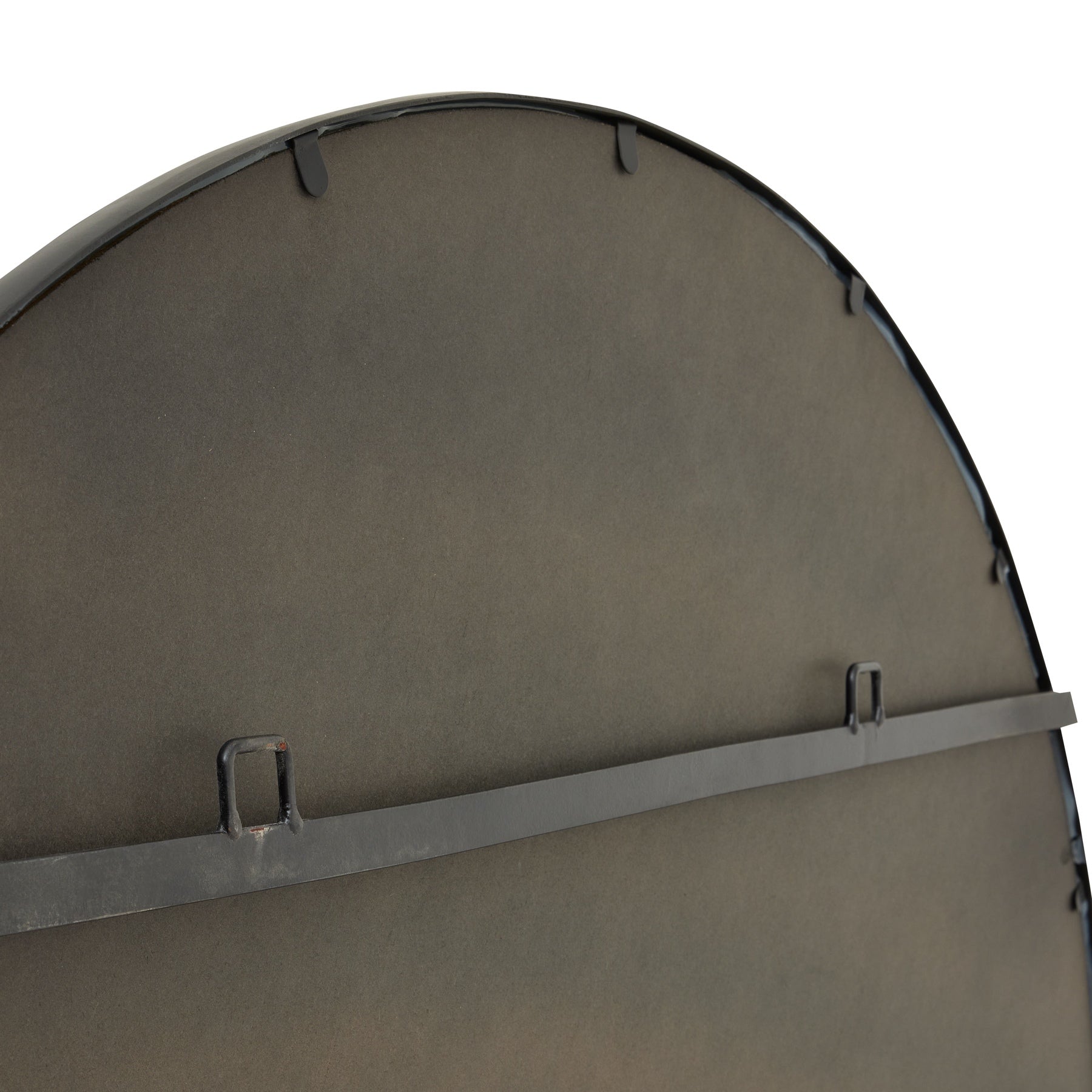 Skandi London Black Large Circular Metal Wall Mirror - Skandi London
