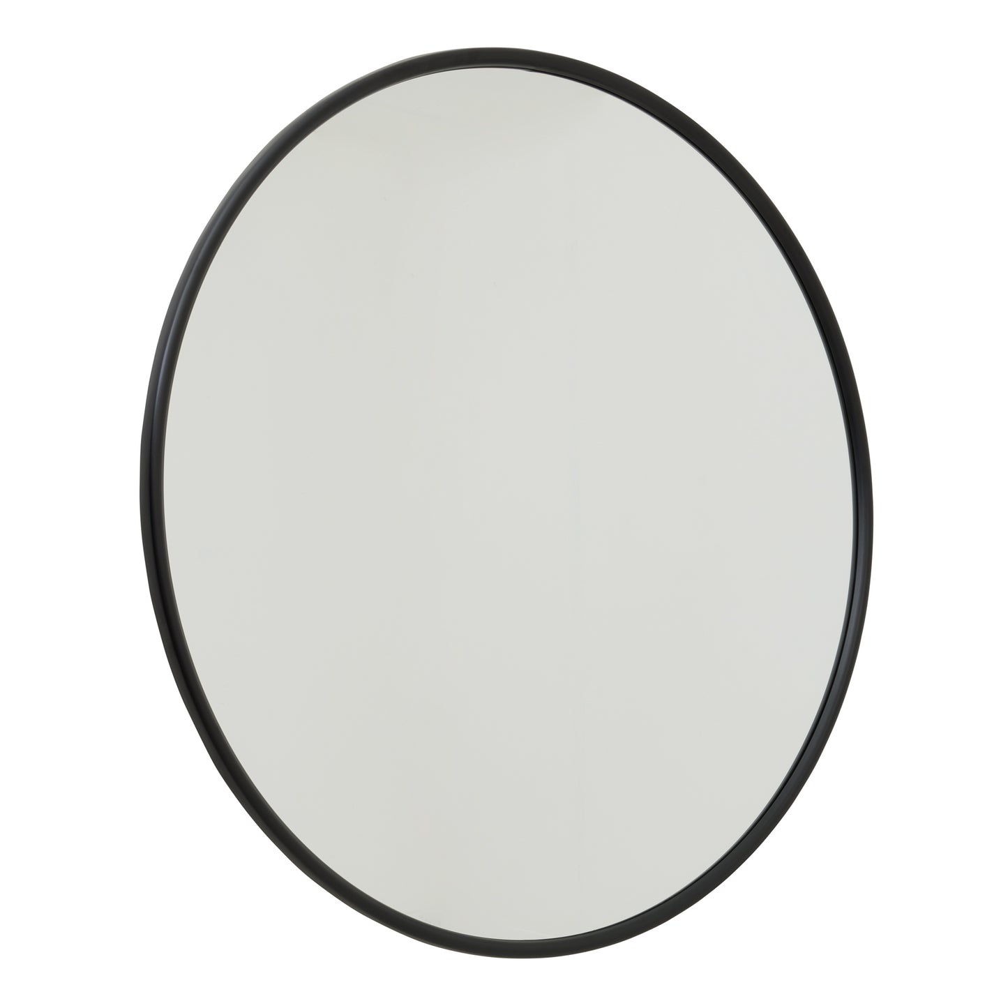 Skandi London Black Large Circular Metal Wall Mirror - Skandi London