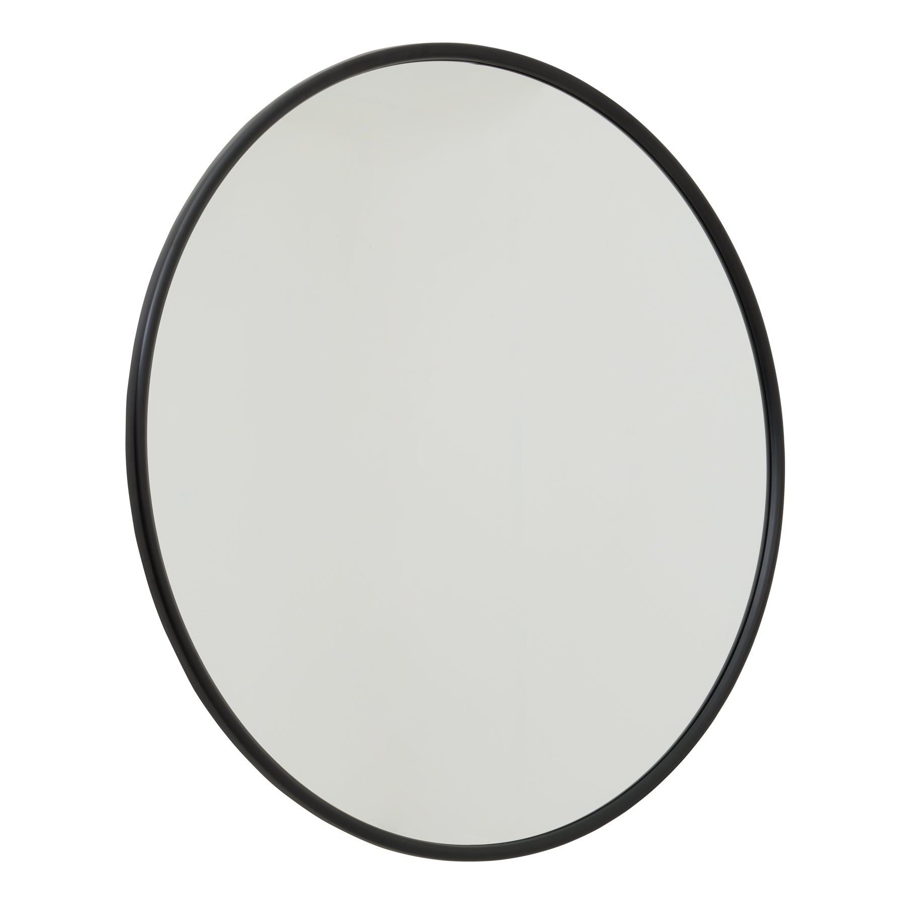 Skandi London Black Large Circular Metal Wall Mirror - Skandi London