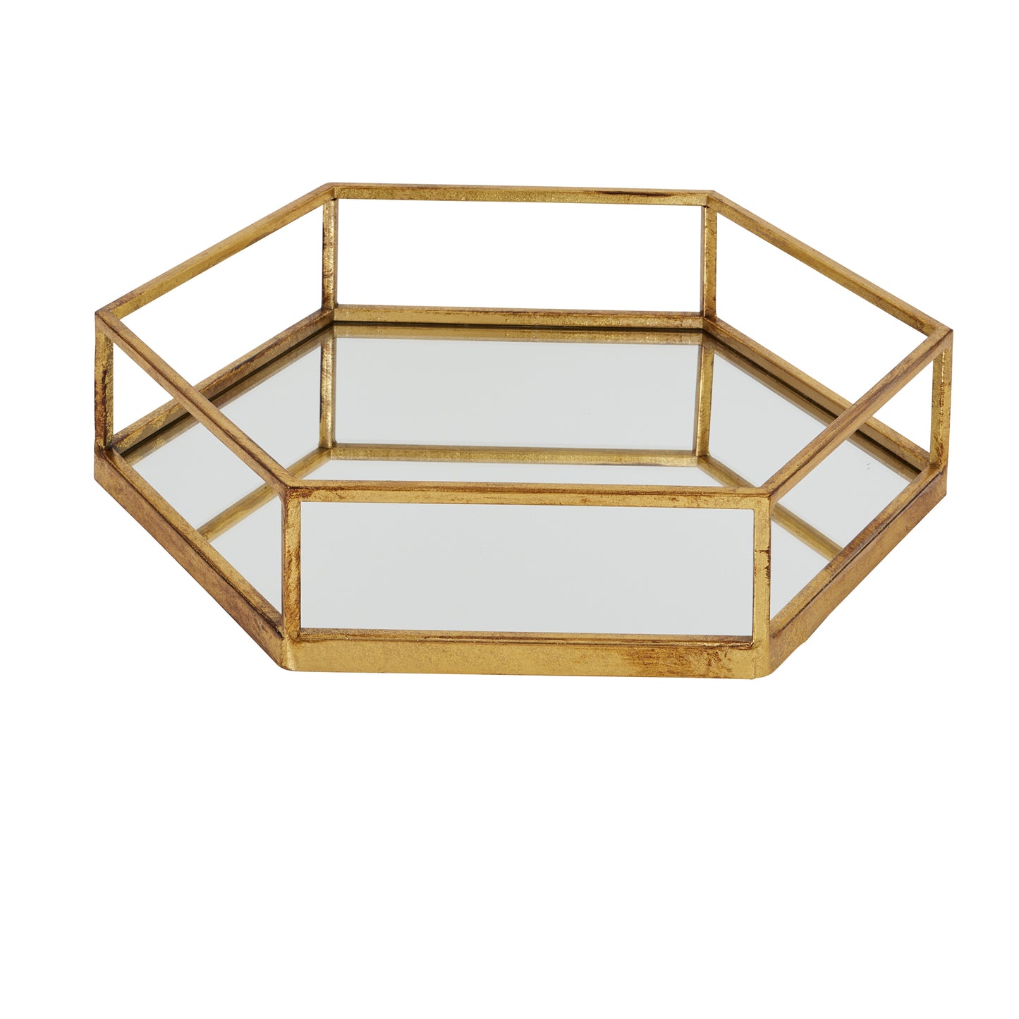 Gold Hexagon Set Of Two Trays - Skandi London