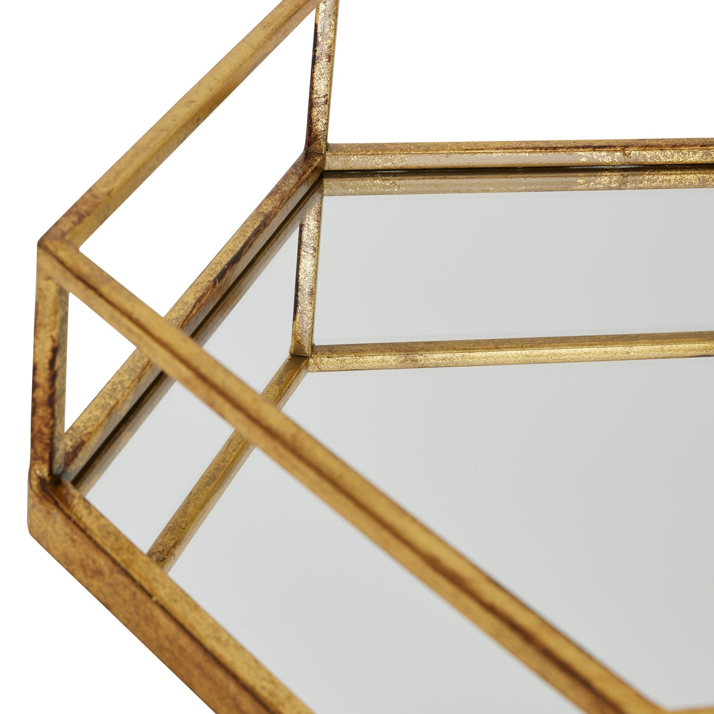 Gold Hexagon Set Of Two Trays - Skandi London