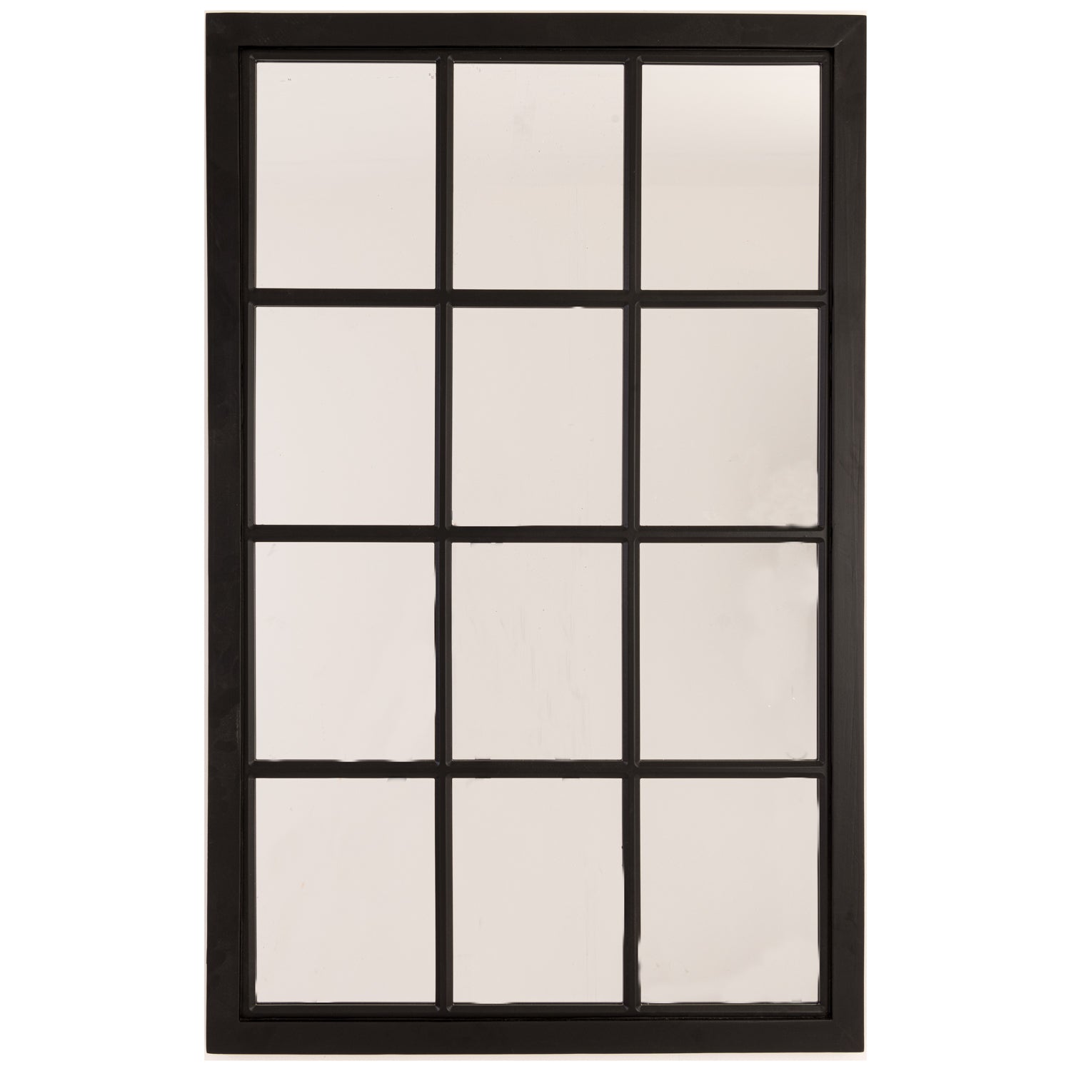 Skandi London Black Wooden Window Mirror - Skandi London
