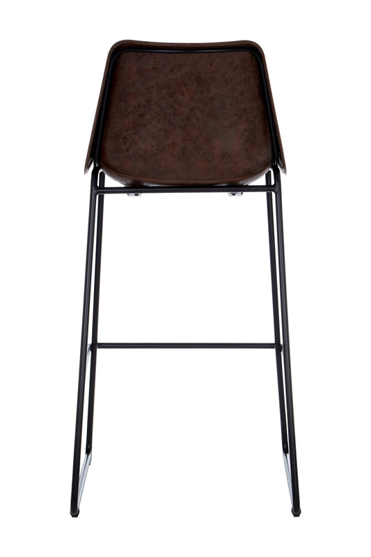 Caryn Mocha Bar Stool With Angled Legs - Skandi London