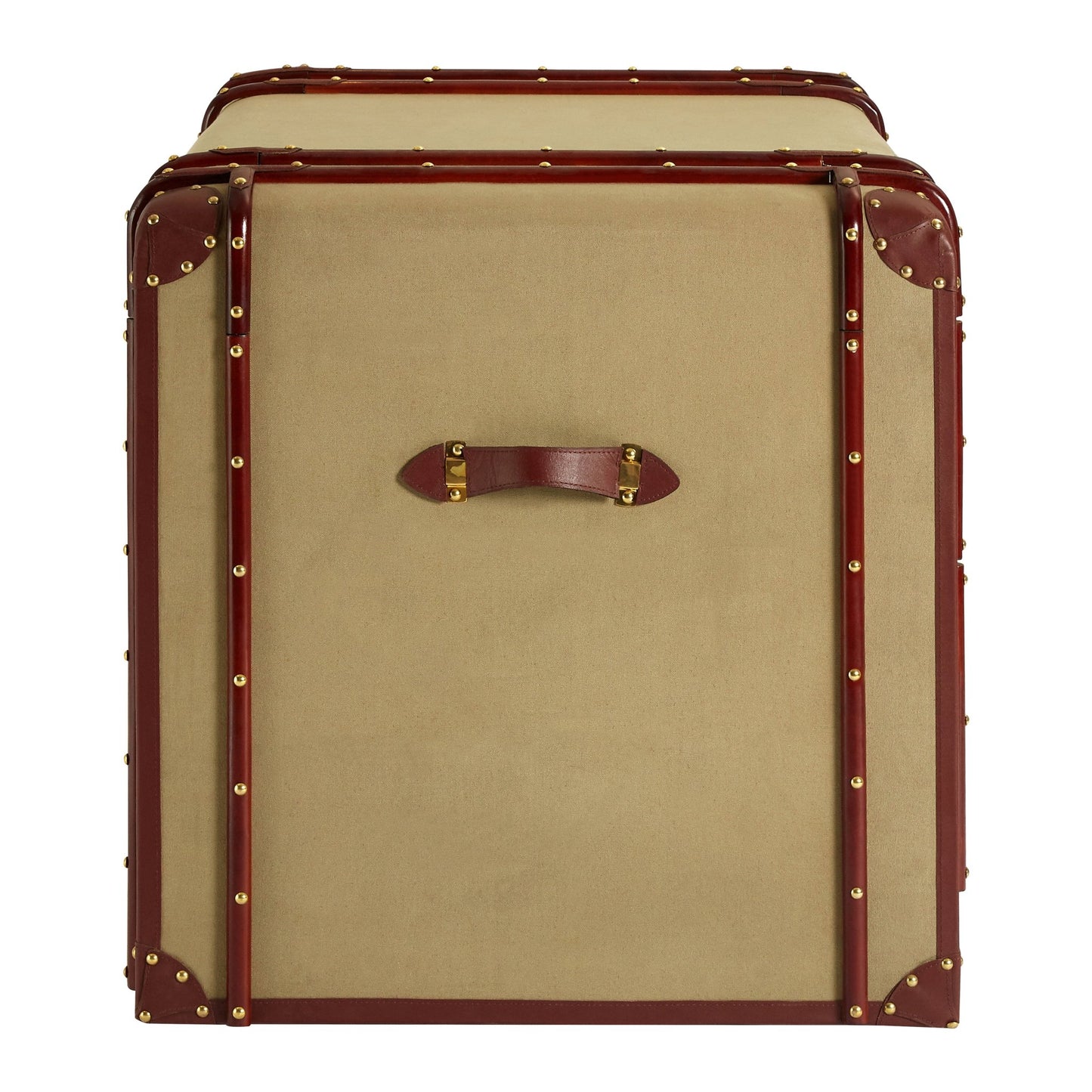 Caren Leather Trim Canvas Desk - Skandi London