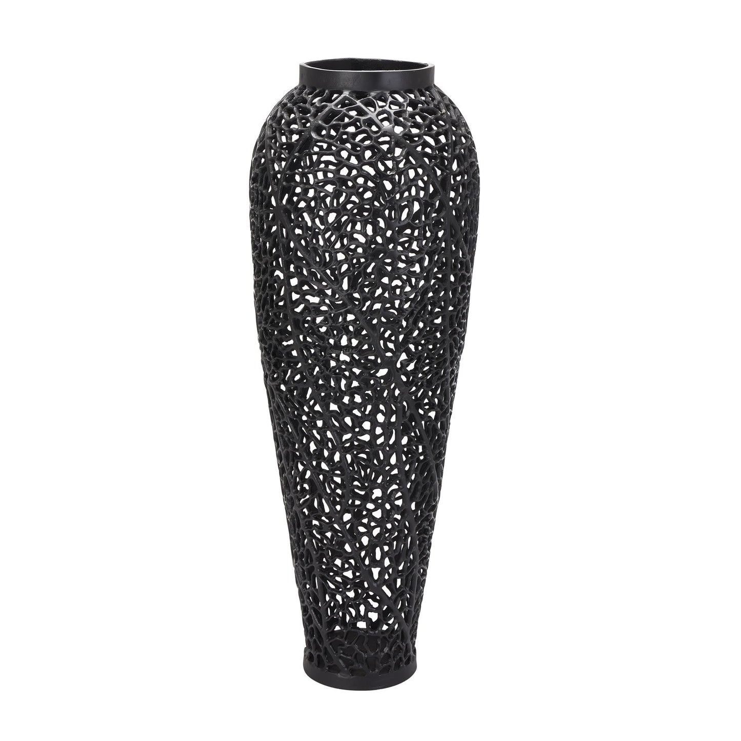 Skandi London Black Cast Lattice Large Vase - Skandi London
