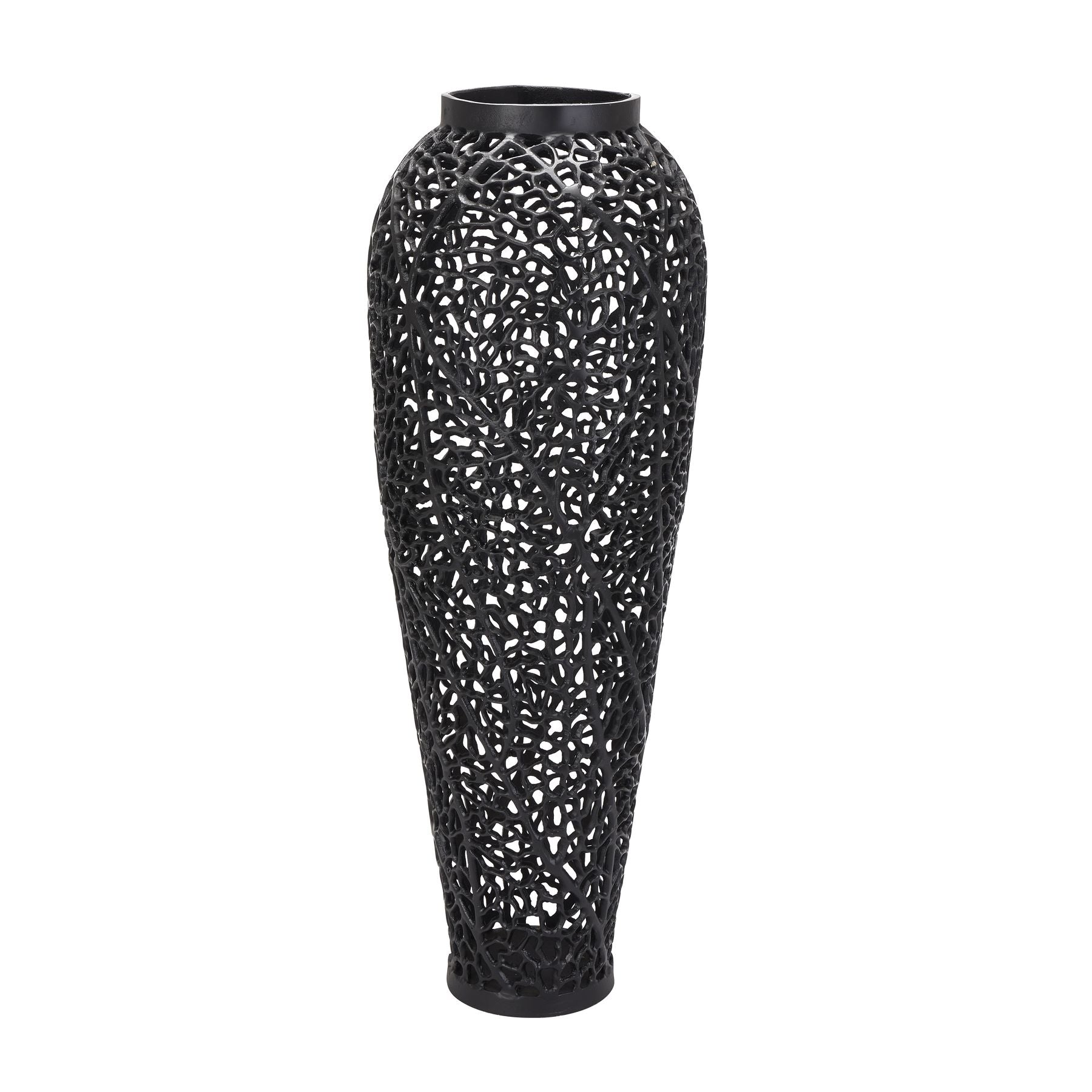 Skandi London Black Cast Lattice Large Vase - Skandi London