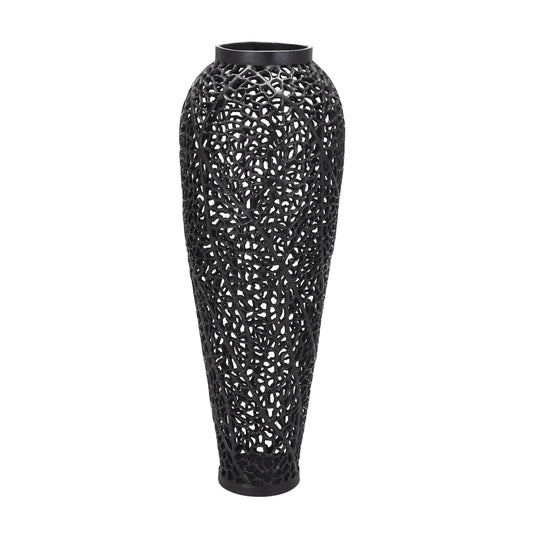 Skandi London Black Cast Lattice Large Vase - Skandi London